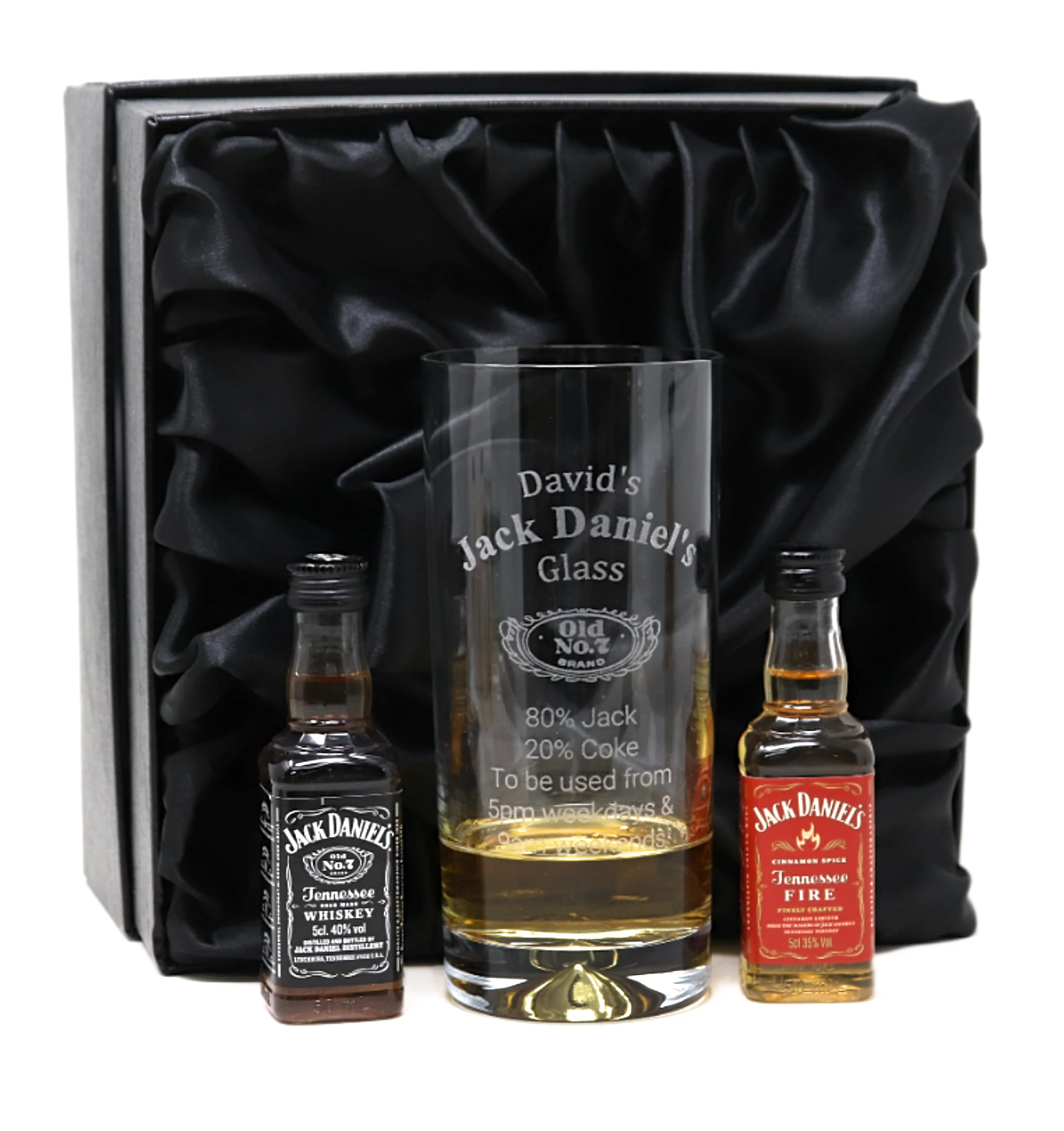 Personalised Highball Glass & Miniature - Jack Daniels % Design - Image 5