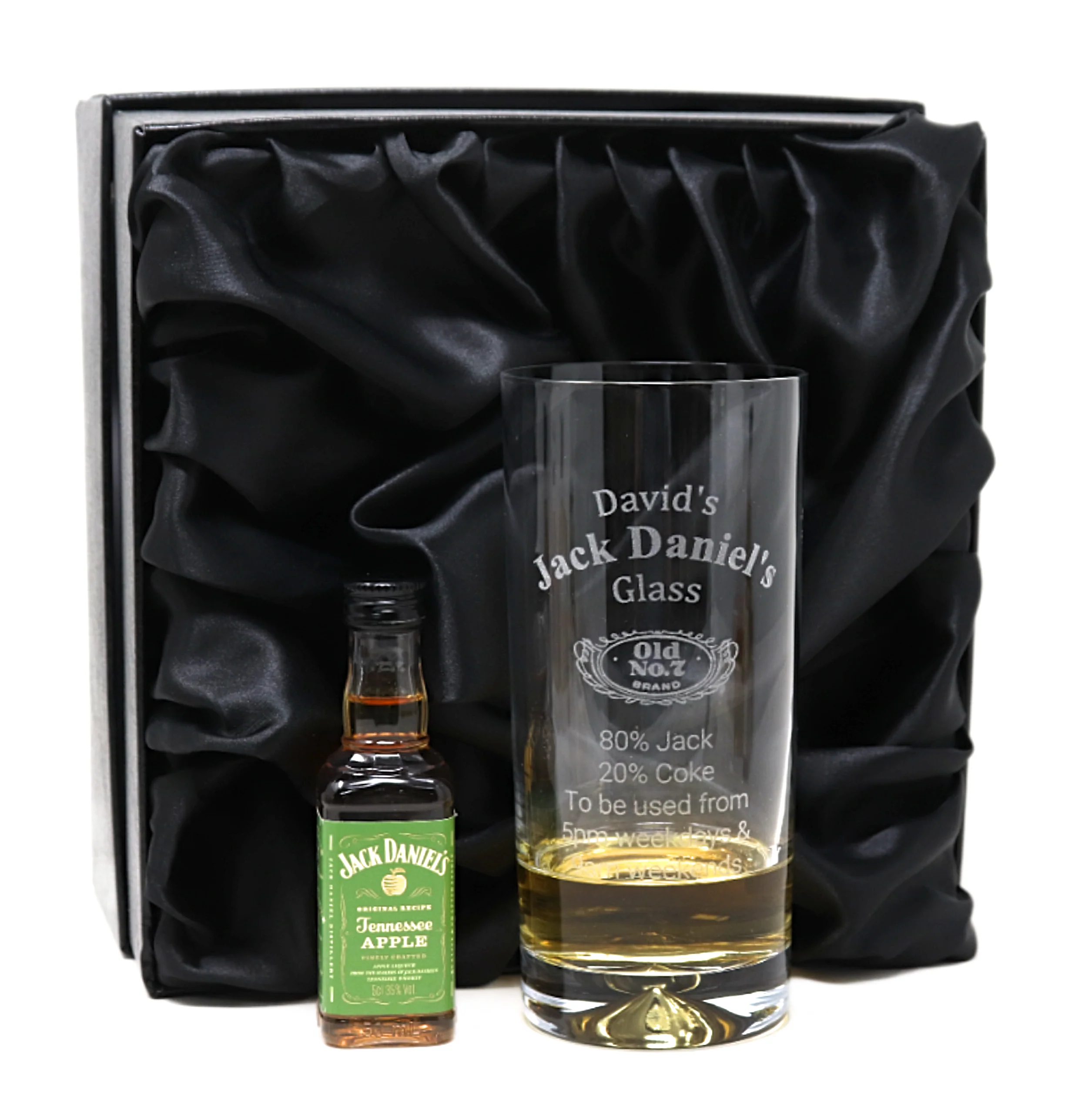 Personalised Highball Glass & Miniature - Jack Daniels % Design - Image 9