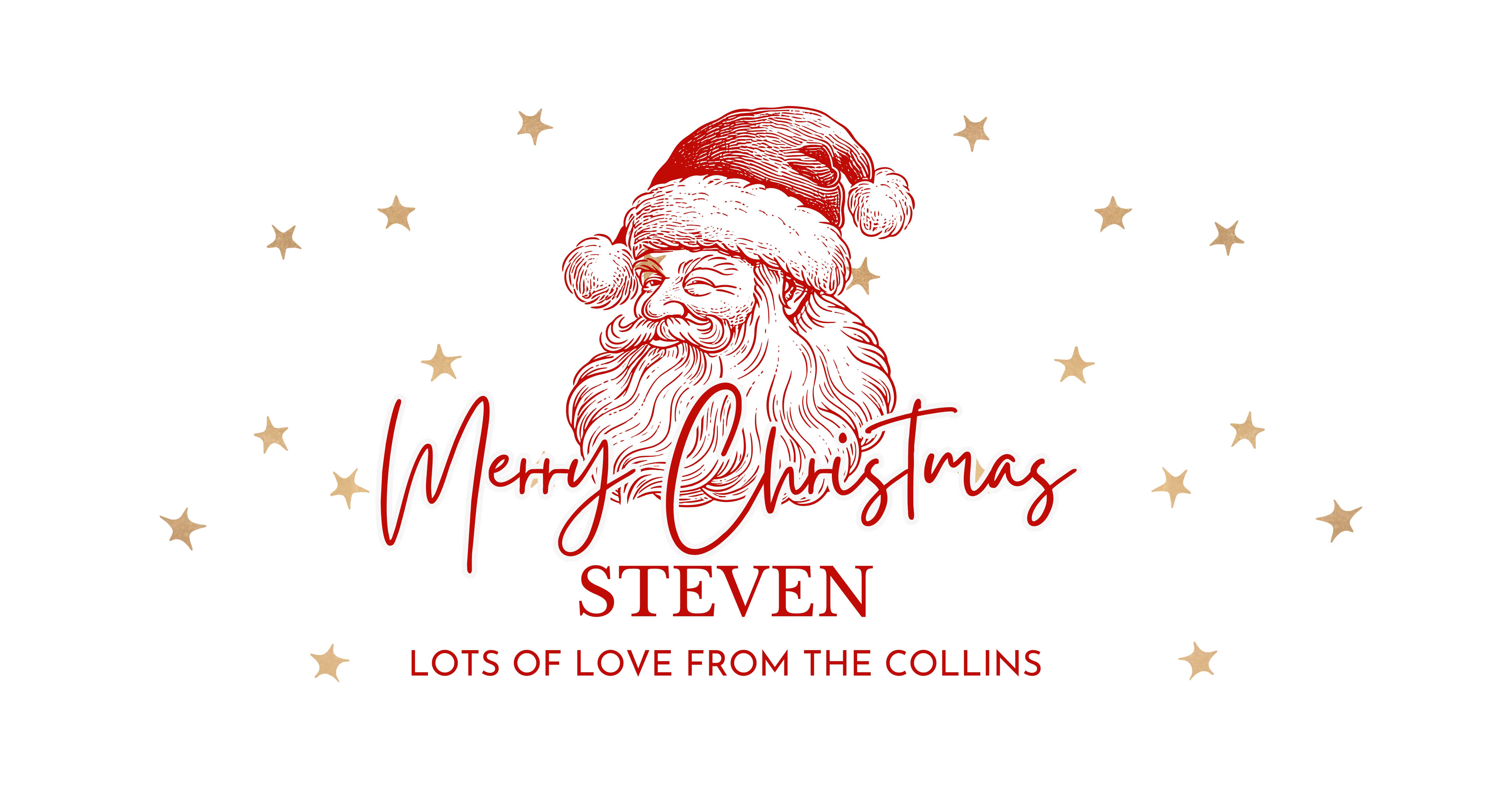 Personalised Kraft Box & 3 Bottles of Guinness Gift Set - Father Christmas Label - Image 2