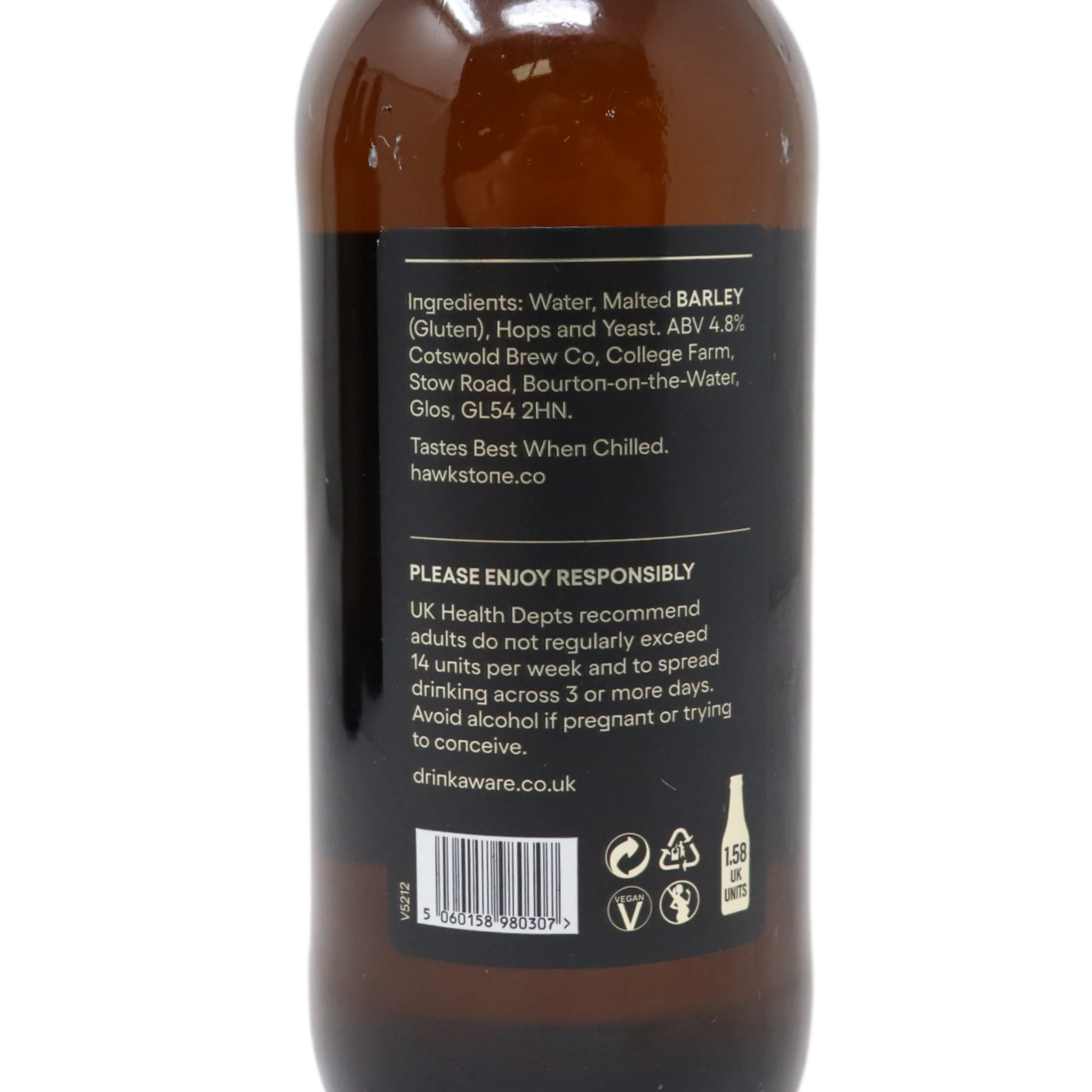 Personalised Kraft Hawkstone Lager Beer Box & Engraved Beer Design Pint Glass - Image 3