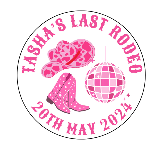 Personalised Last Rodeo Design Drink Toppers