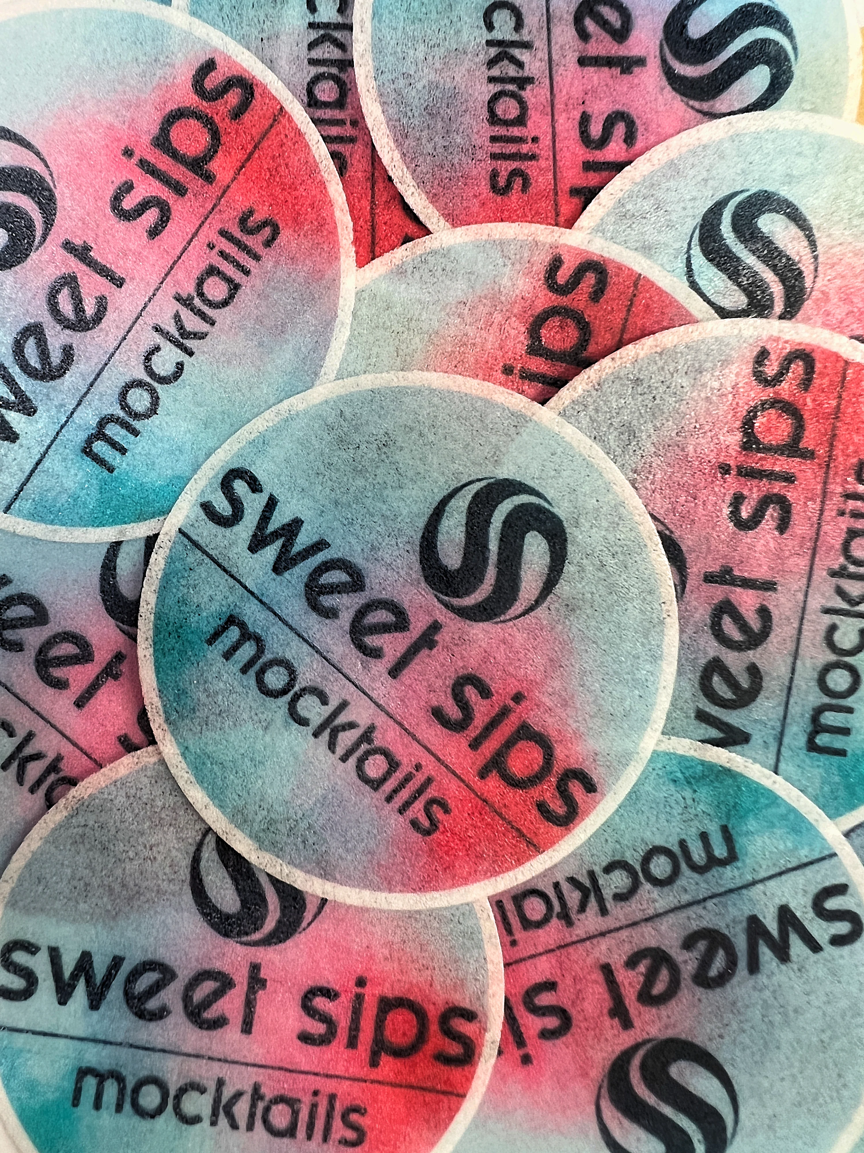 Personalised Logo Edible Cocktail Drink Toppers - Image 4