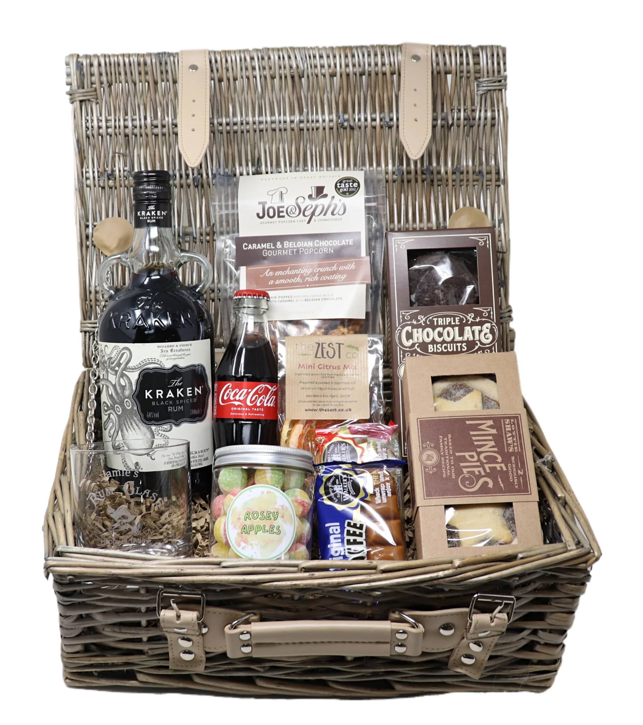 Personalised Luxury Kraken Rum Alcohol Christmas Hamper