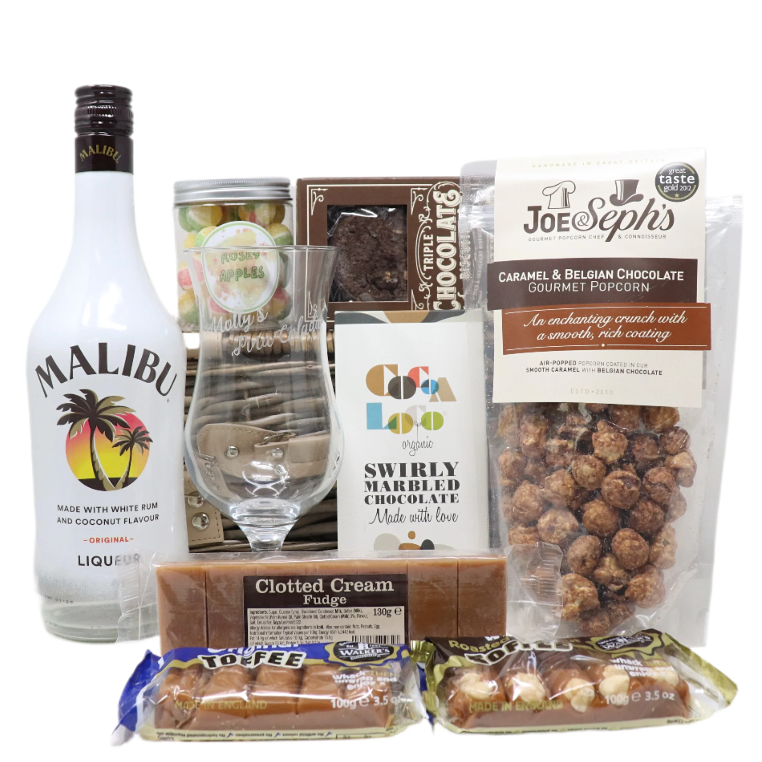 Personalised Luxury Pina Colada Hamper with Malibu - Image 2