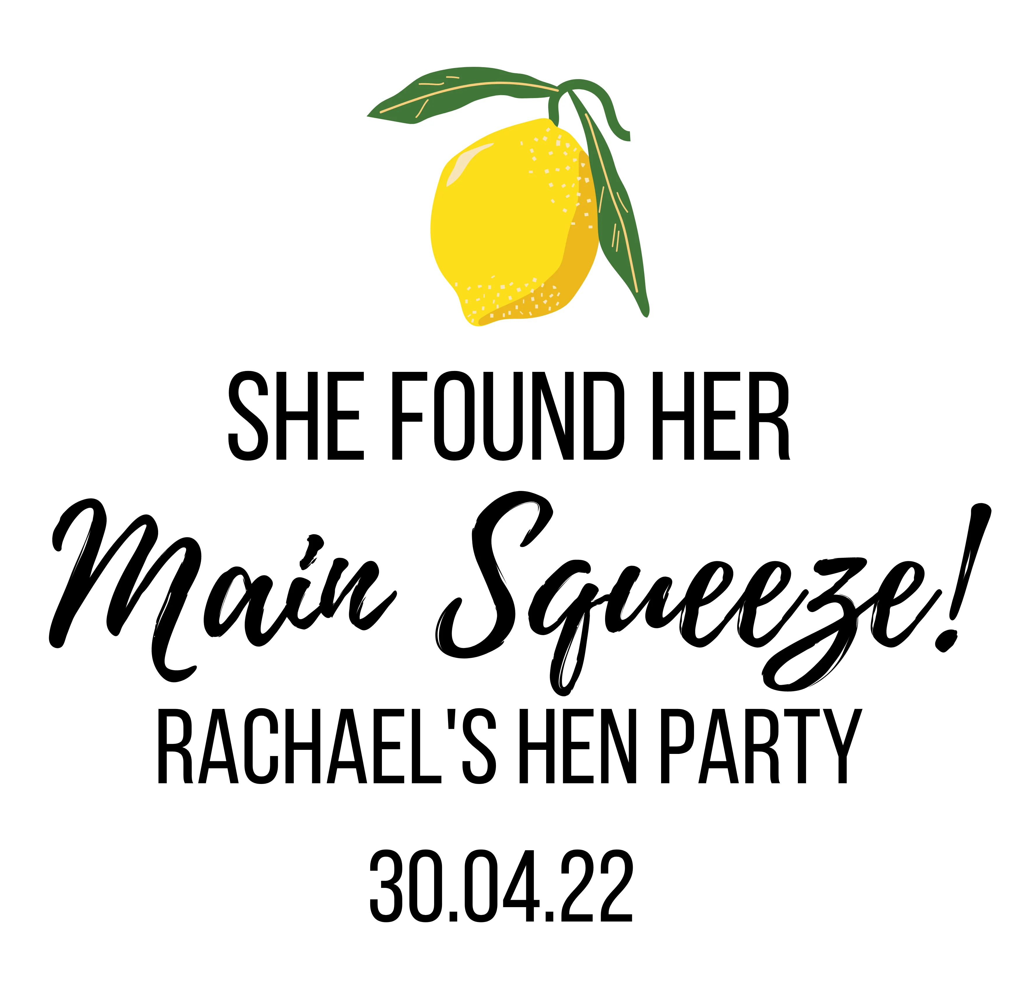 Personalised Main Squeeze Lemon Hen Party Drink Toppers - Image 2