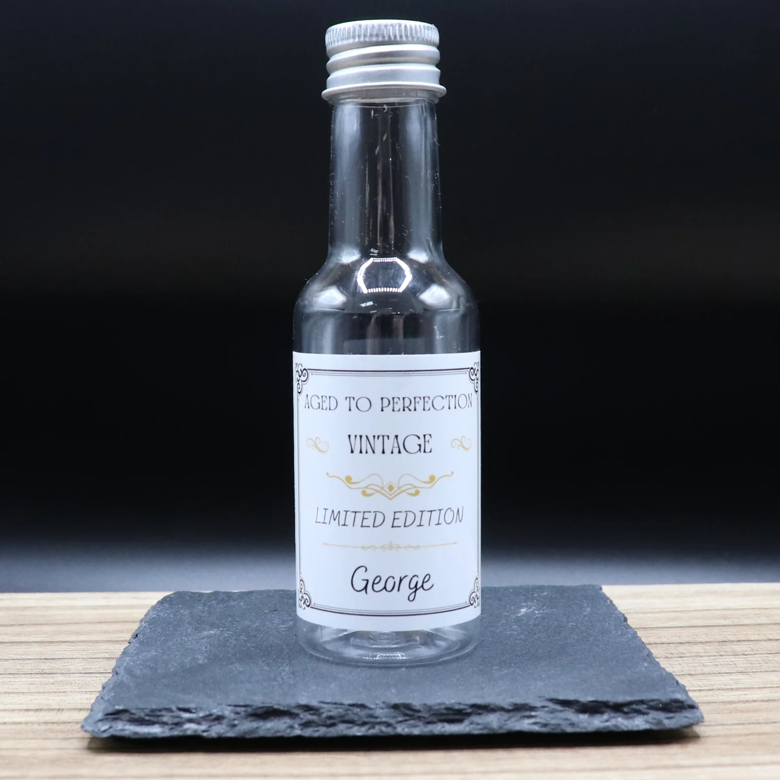 Personalised Miniature Alcohol Bottles - Birthday Aged To Perfection Design - Image 2