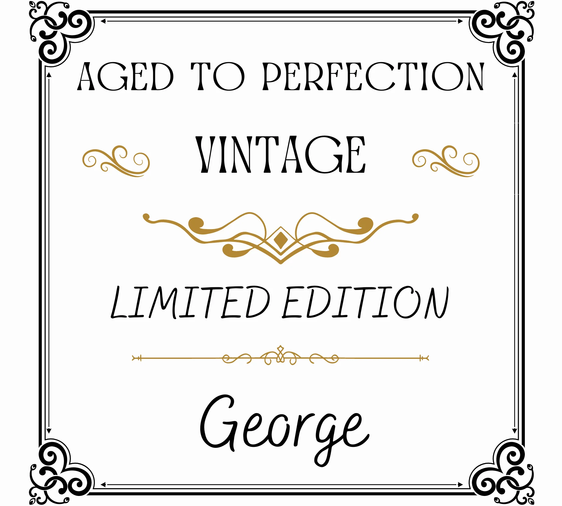 Personalised Miniature Alcohol Bottles - Birthday Aged To Perfection Design - Image 3