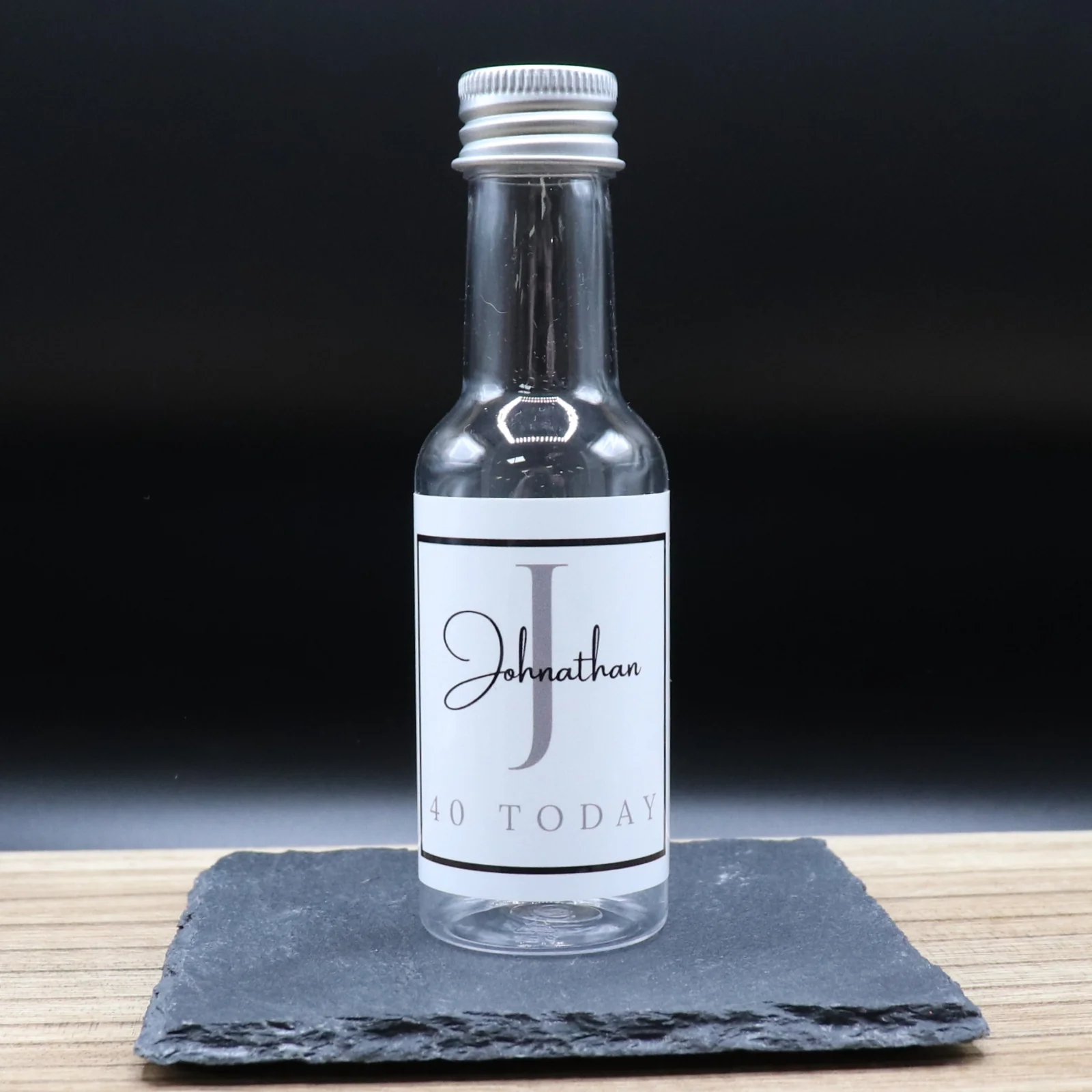 Personalised Miniature Alcohol Bottles - Birthday Initial Design - Image 2