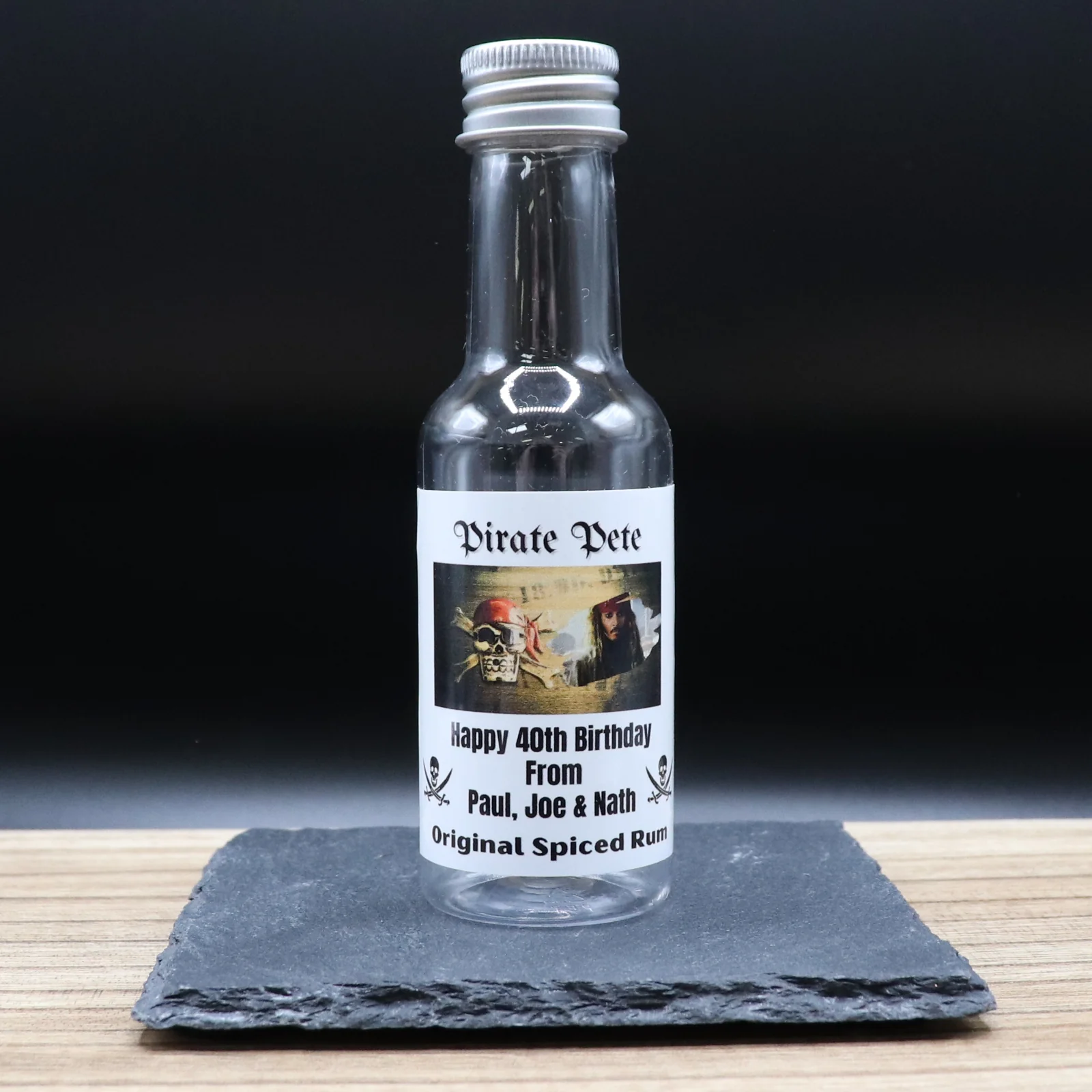 Personalised Miniature Alcohol Bottles - Birthday Photo Rum Design - Image 2