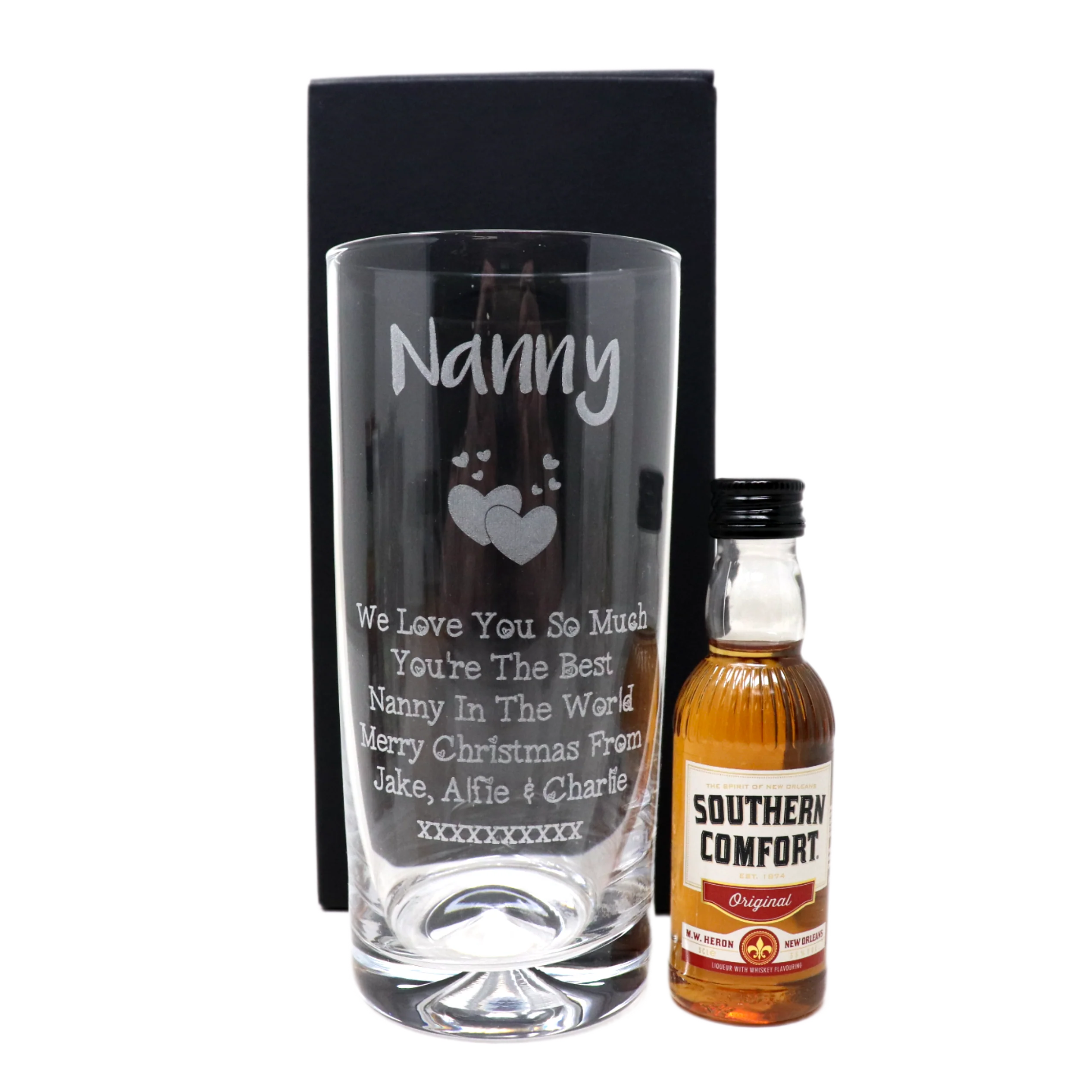 Personalised Nanny/Grandad Highball Glass & Miniature Alcohol Gift Set - Image 11