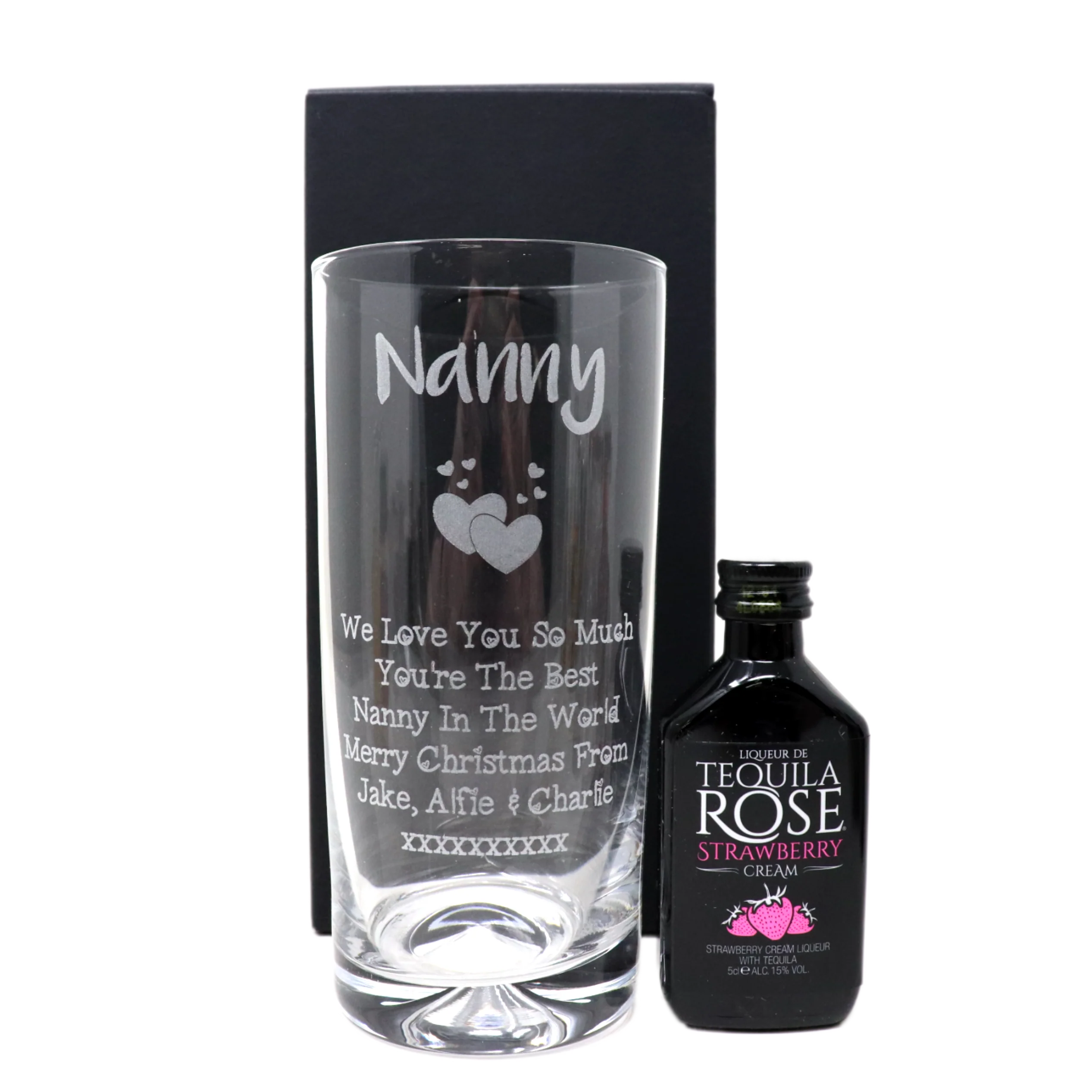 Personalised Nanny/Grandad Highball Glass & Miniature Alcohol Gift Set - Image 12