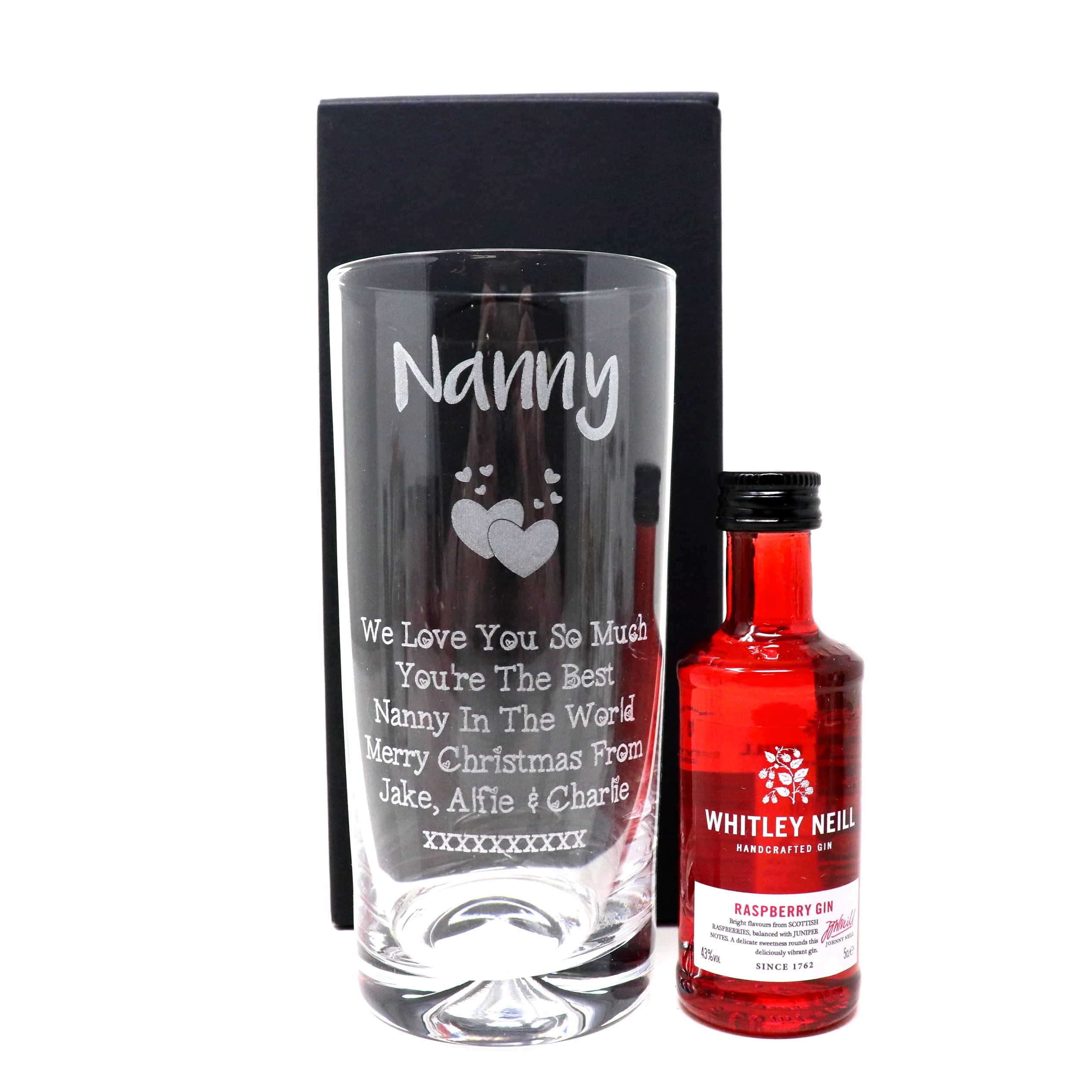 Personalised Nanny/Grandad Highball Glass & Miniature Alcohol Gift Set - Image 13