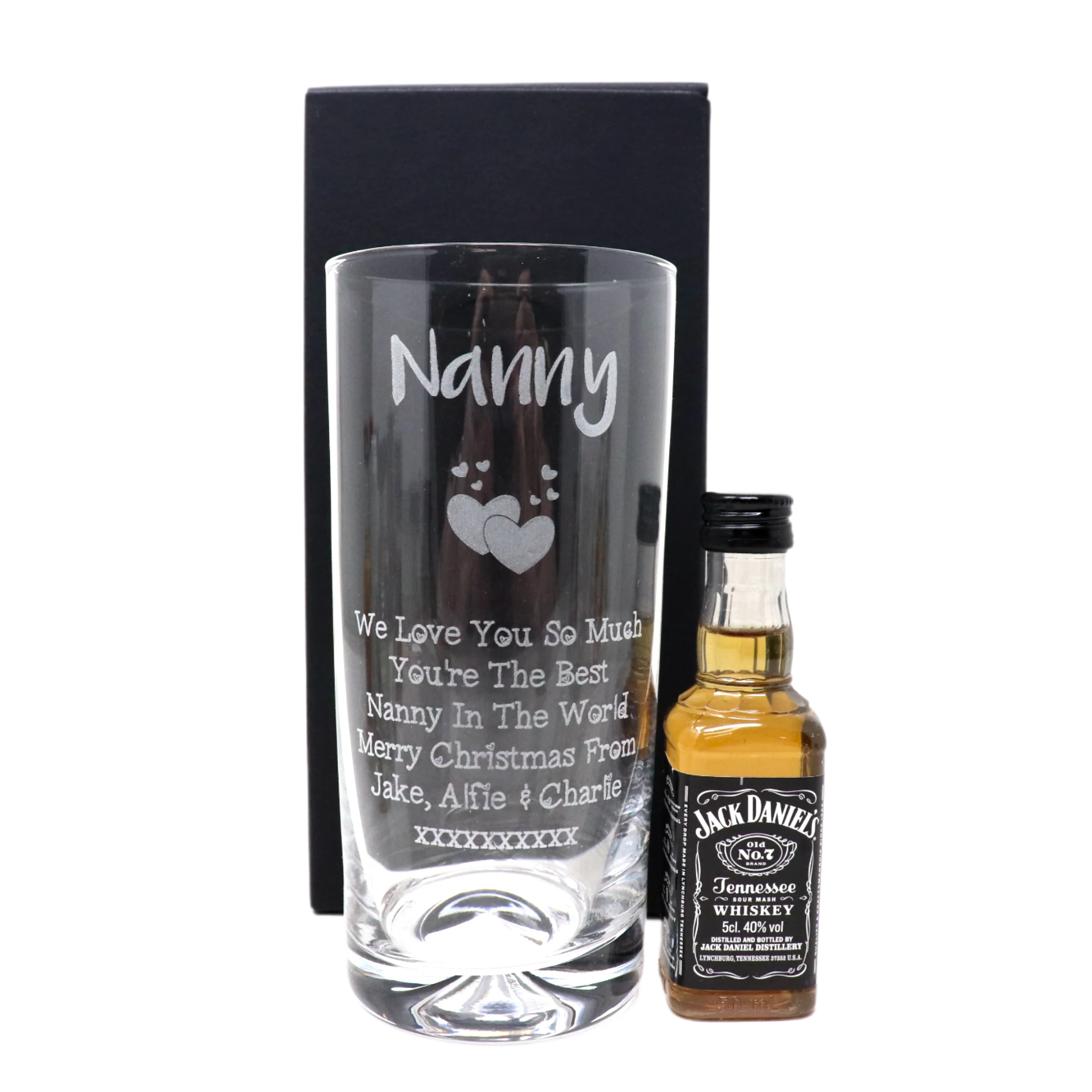 Personalised Nanny/Grandad Highball Glass & Miniature Alcohol Gift Set - Image 5
