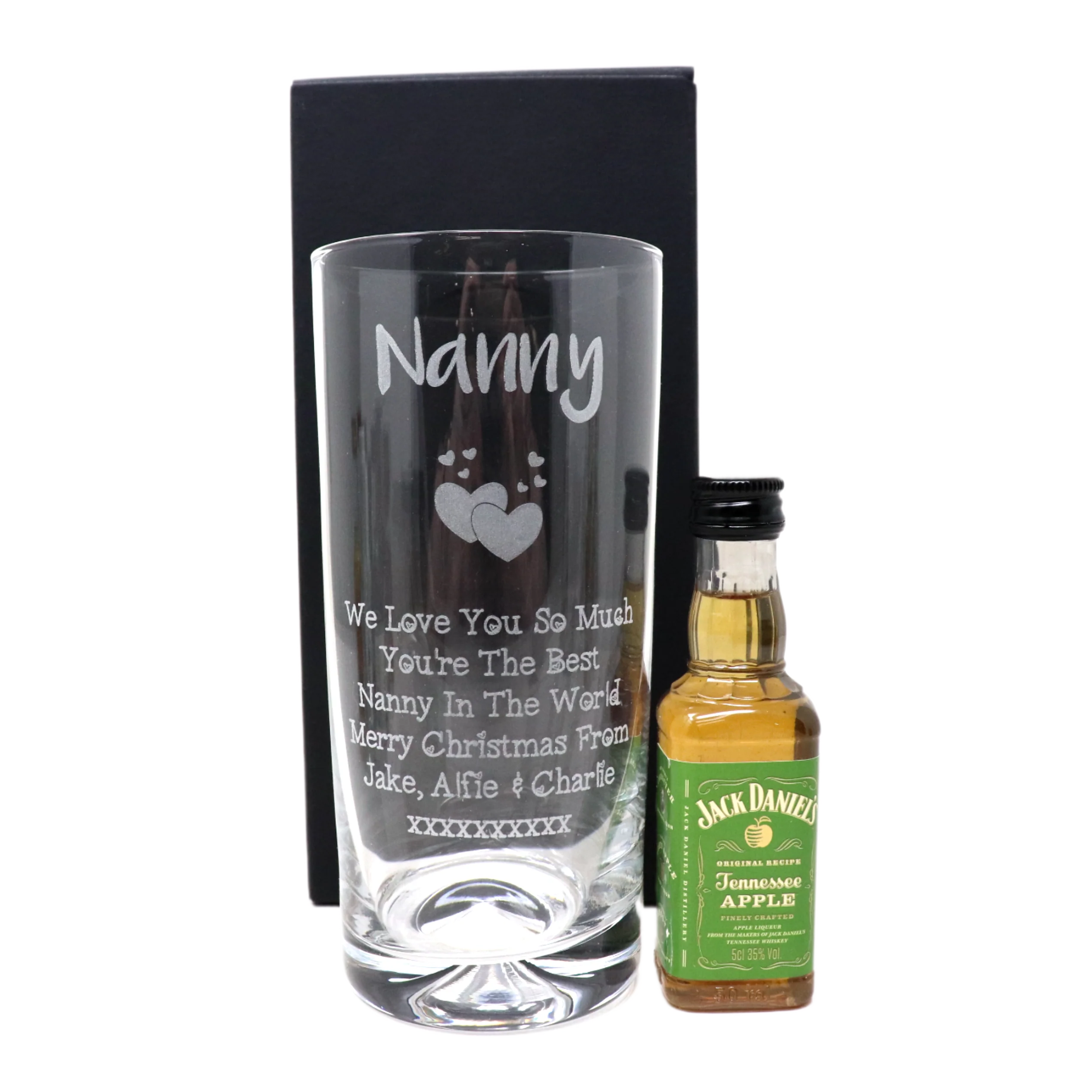 Personalised Nanny/Grandad Highball Glass & Miniature Alcohol Gift Set - Image 6