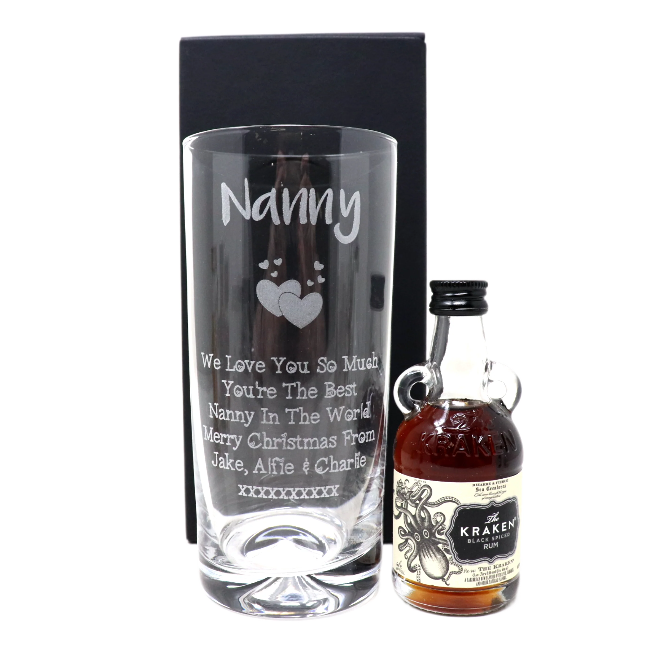 Personalised Nanny/Grandad Highball Glass & Miniature Alcohol Gift Set - Image 8