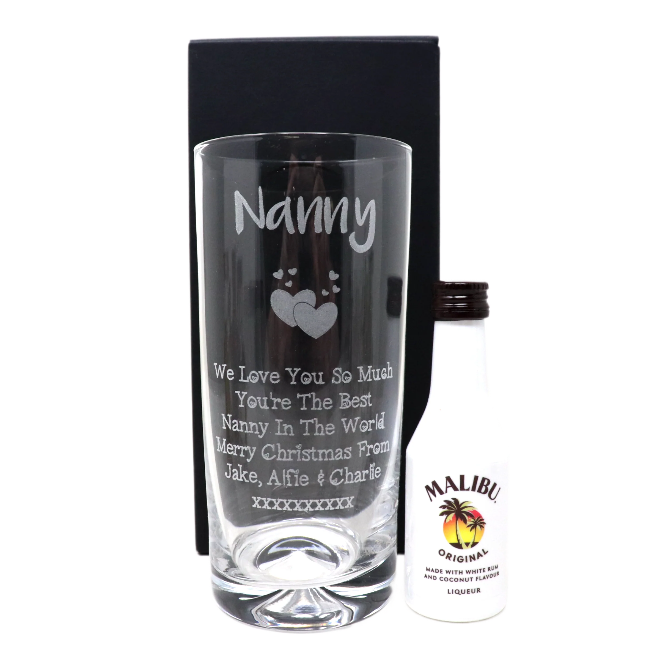 Personalised Nanny/Grandad Highball Glass & Miniature Alcohol Gift Set - Image 9
