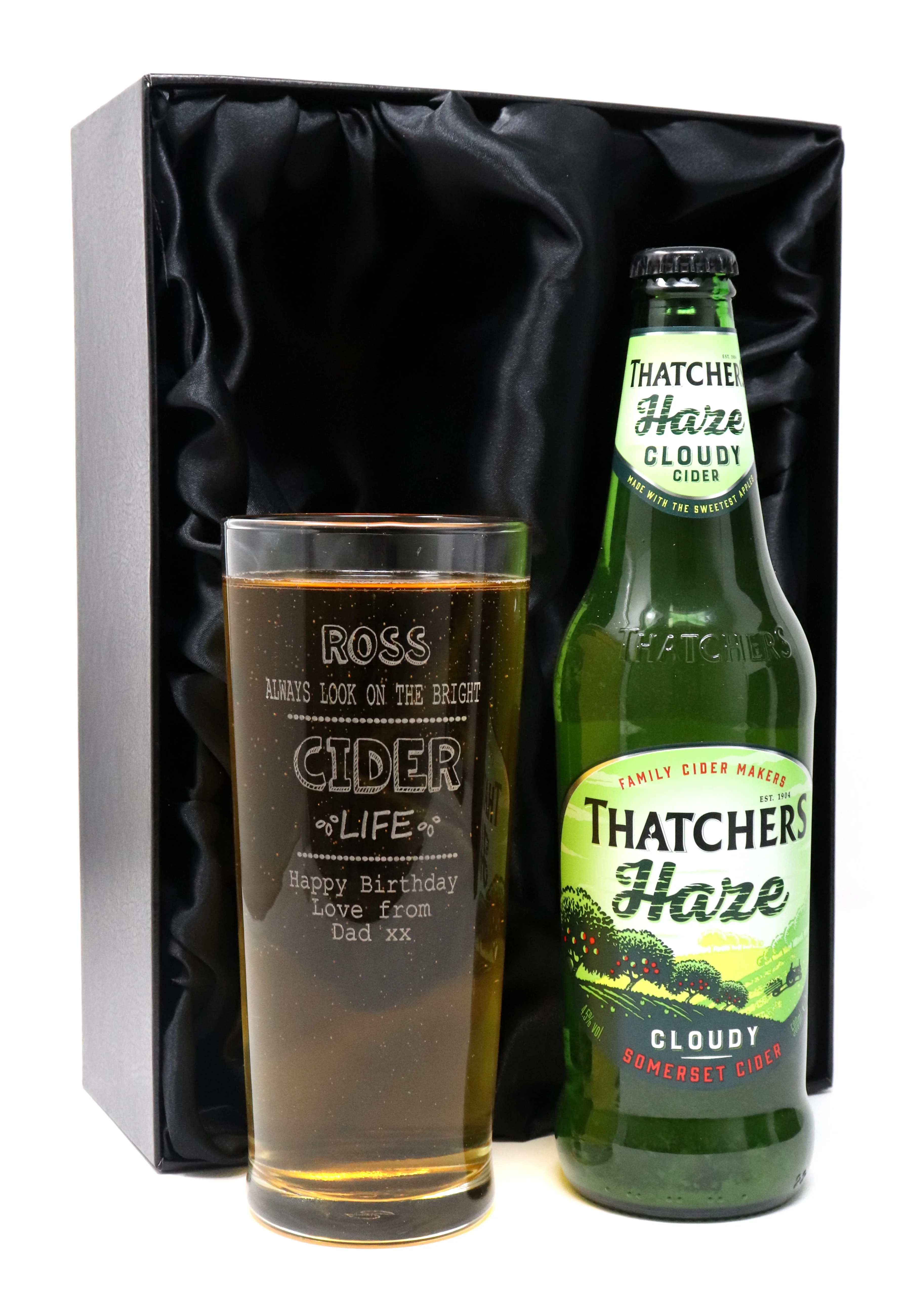 Personalised Pint Glass & Cider - Bright Cider Life Design - Image 2