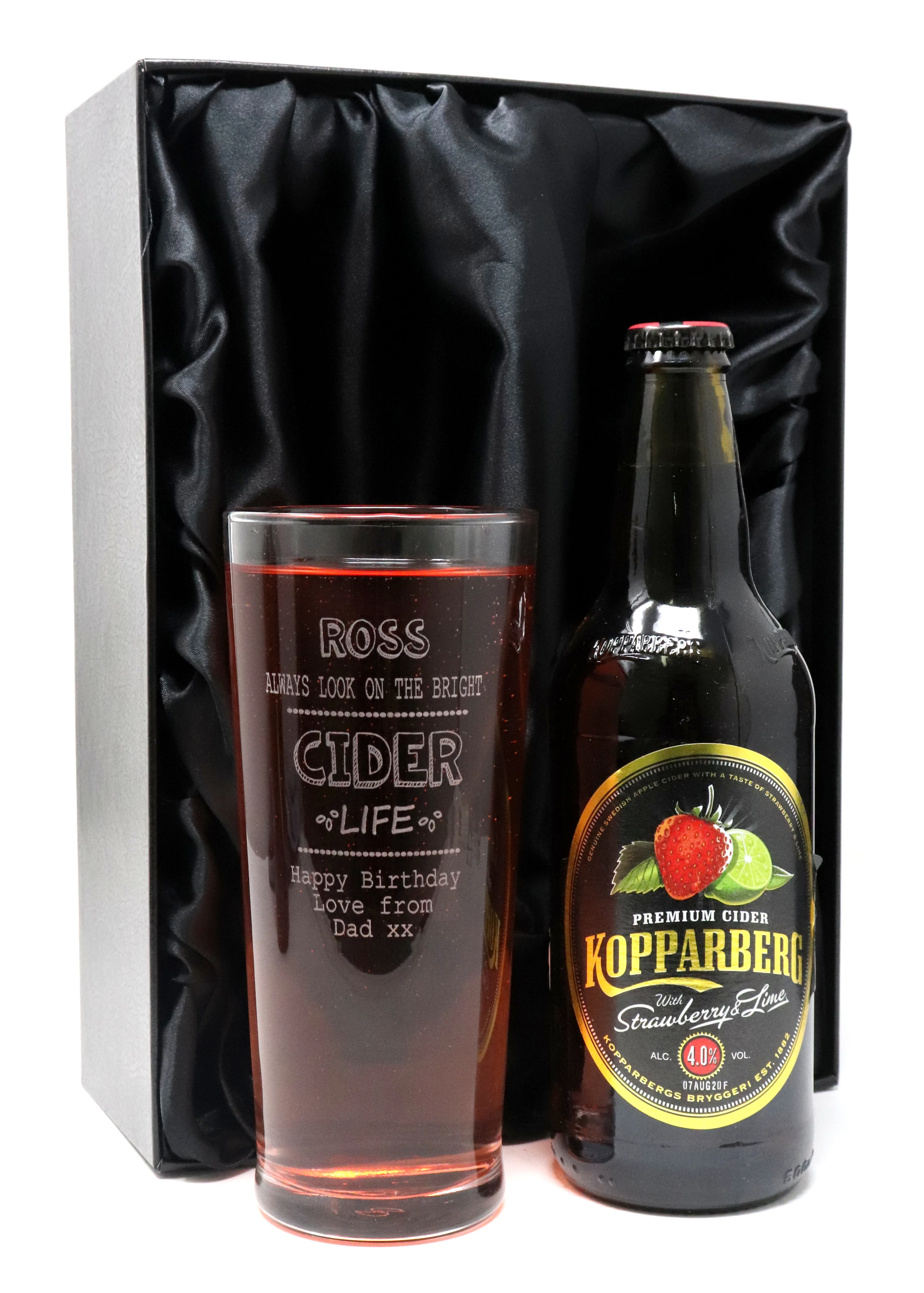 Personalised Pint Glass & Cider - Bright Cider Life Design - Image 3