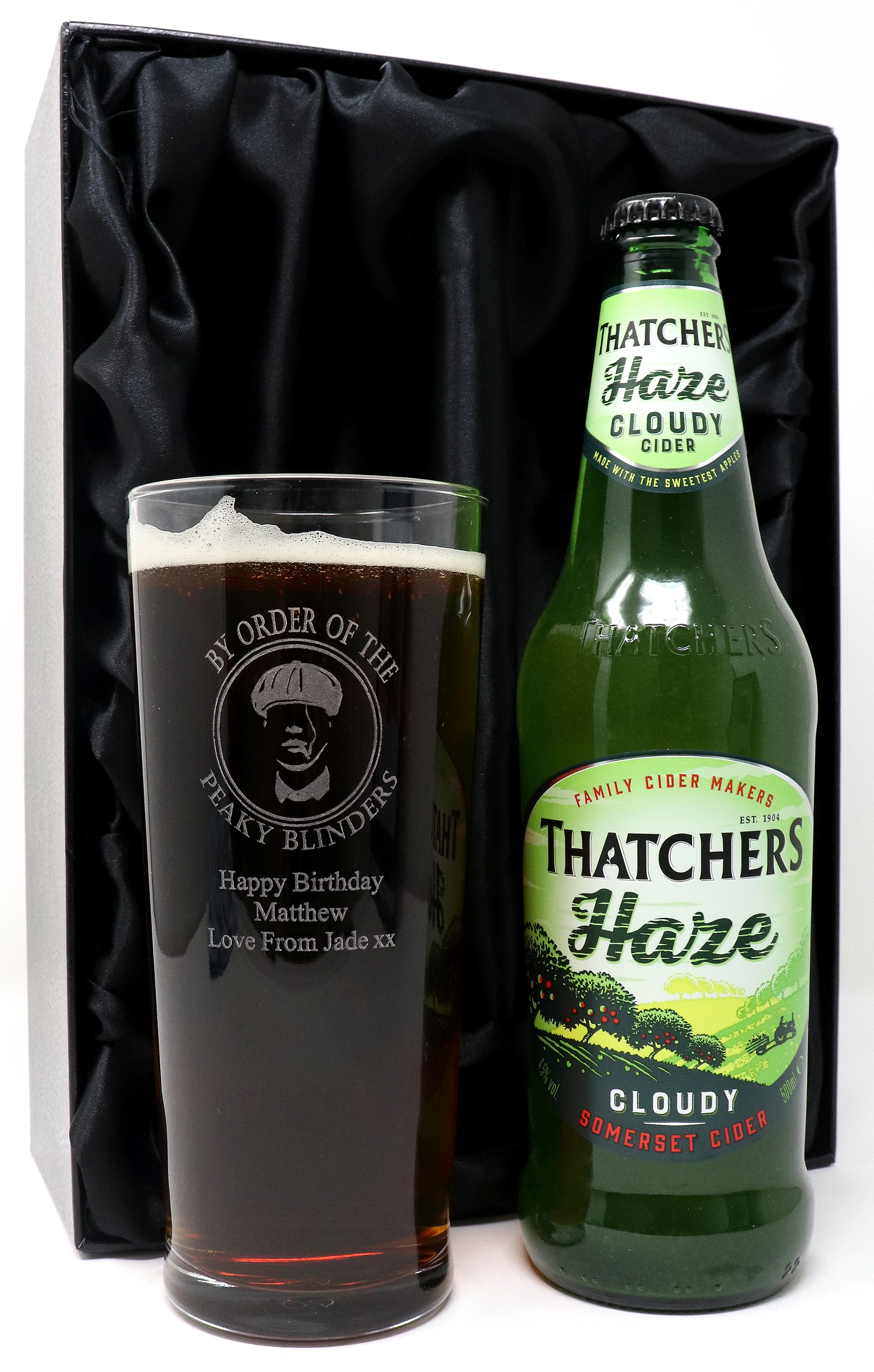 Personalised Pint Glass & Beer/Cider Gift Set - Peaky Blinders Design - Image 10