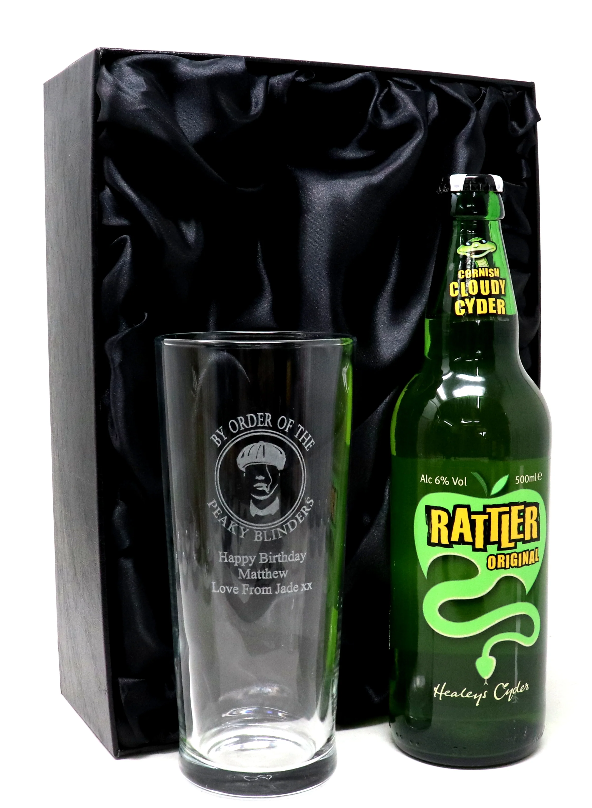 Personalised Pint Glass & Beer/Cider Gift Set - Peaky Blinders Design - Image 11