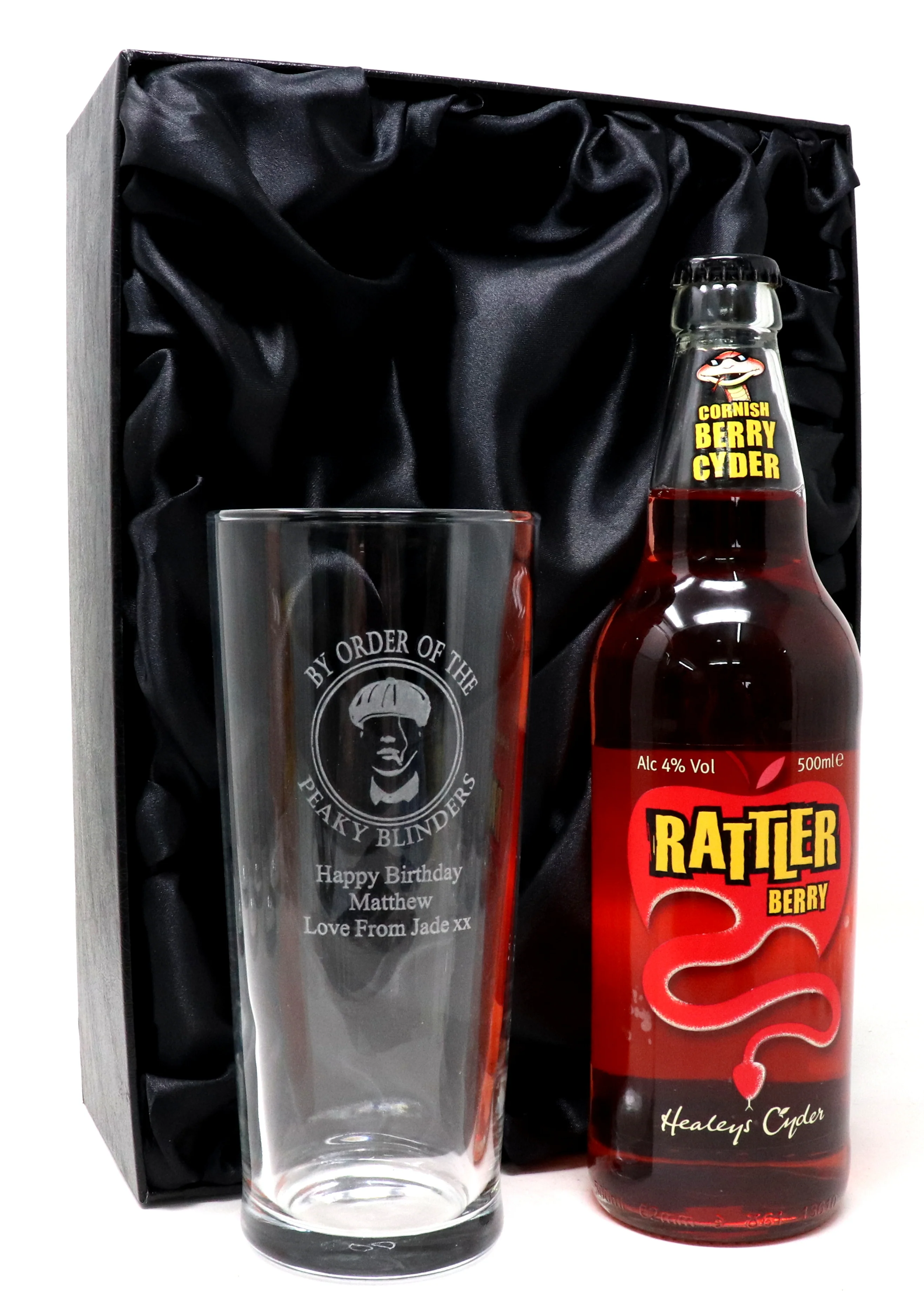 Personalised Pint Glass & Beer/Cider Gift Set - Peaky Blinders Design - Image 15