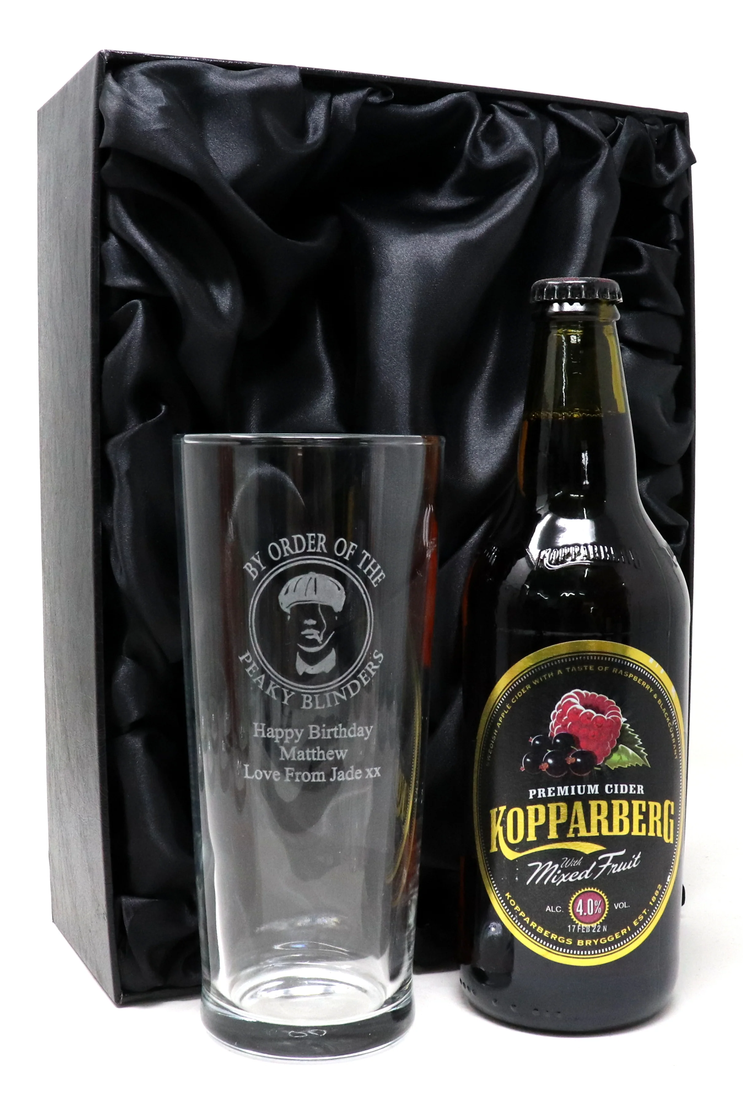 Personalised Pint Glass & Beer/Cider Gift Set - Peaky Blinders Design - Image 16