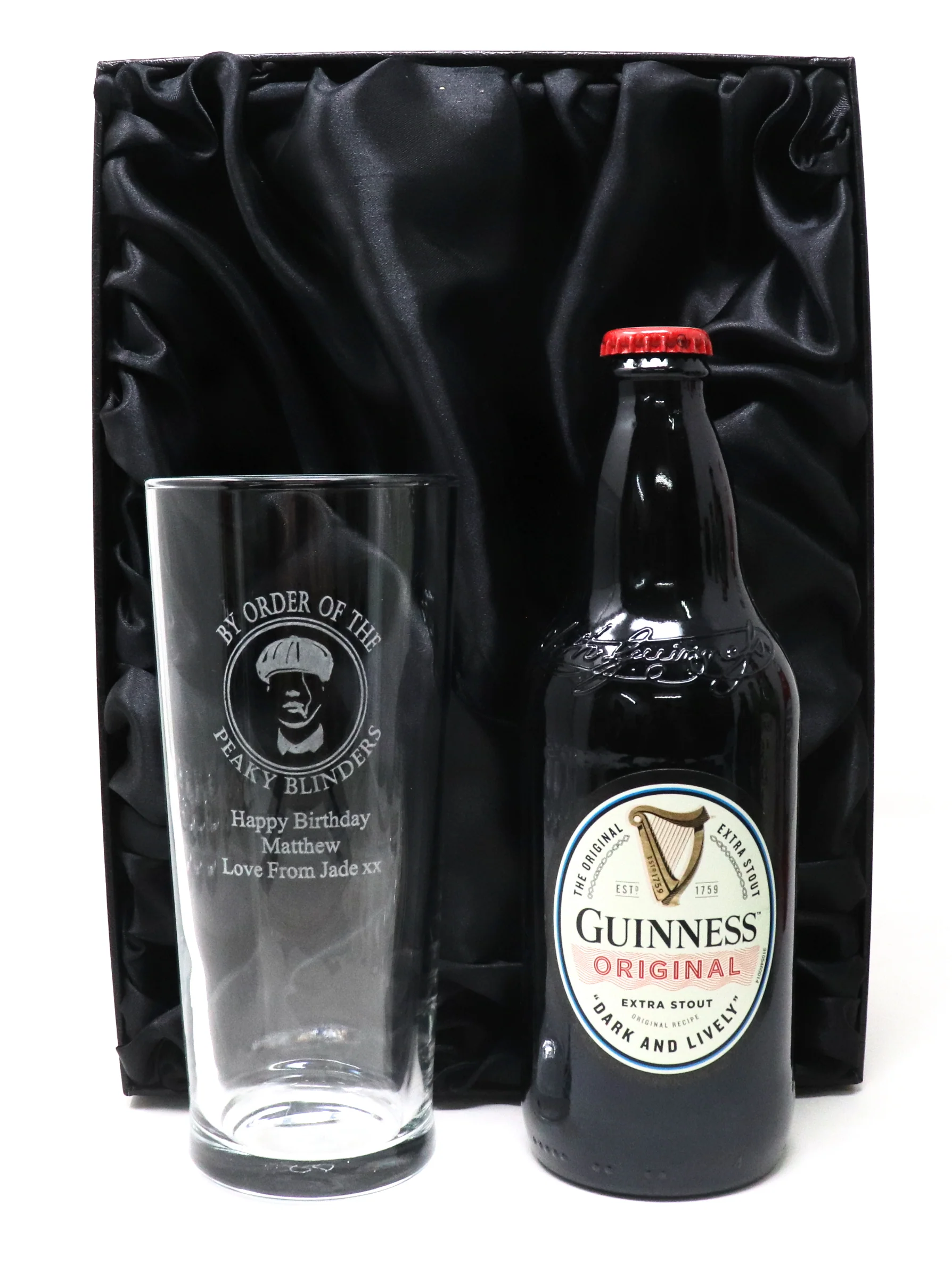 Personalised Pint Glass & Beer/Cider Gift Set - Peaky Blinders Design - Image 3