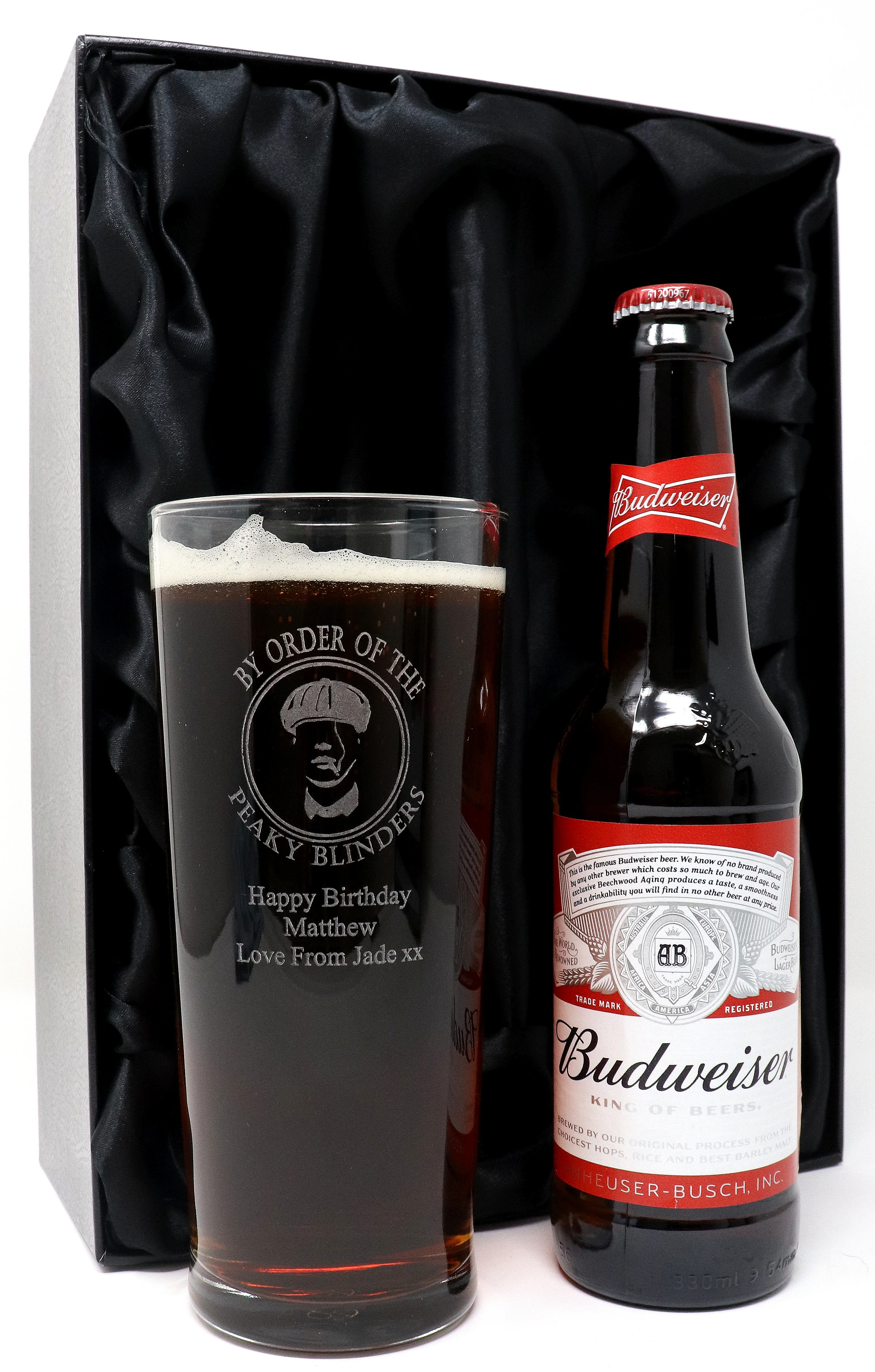 Personalised Pint Glass & Beer/Cider Gift Set - Peaky Blinders Design - Image 5