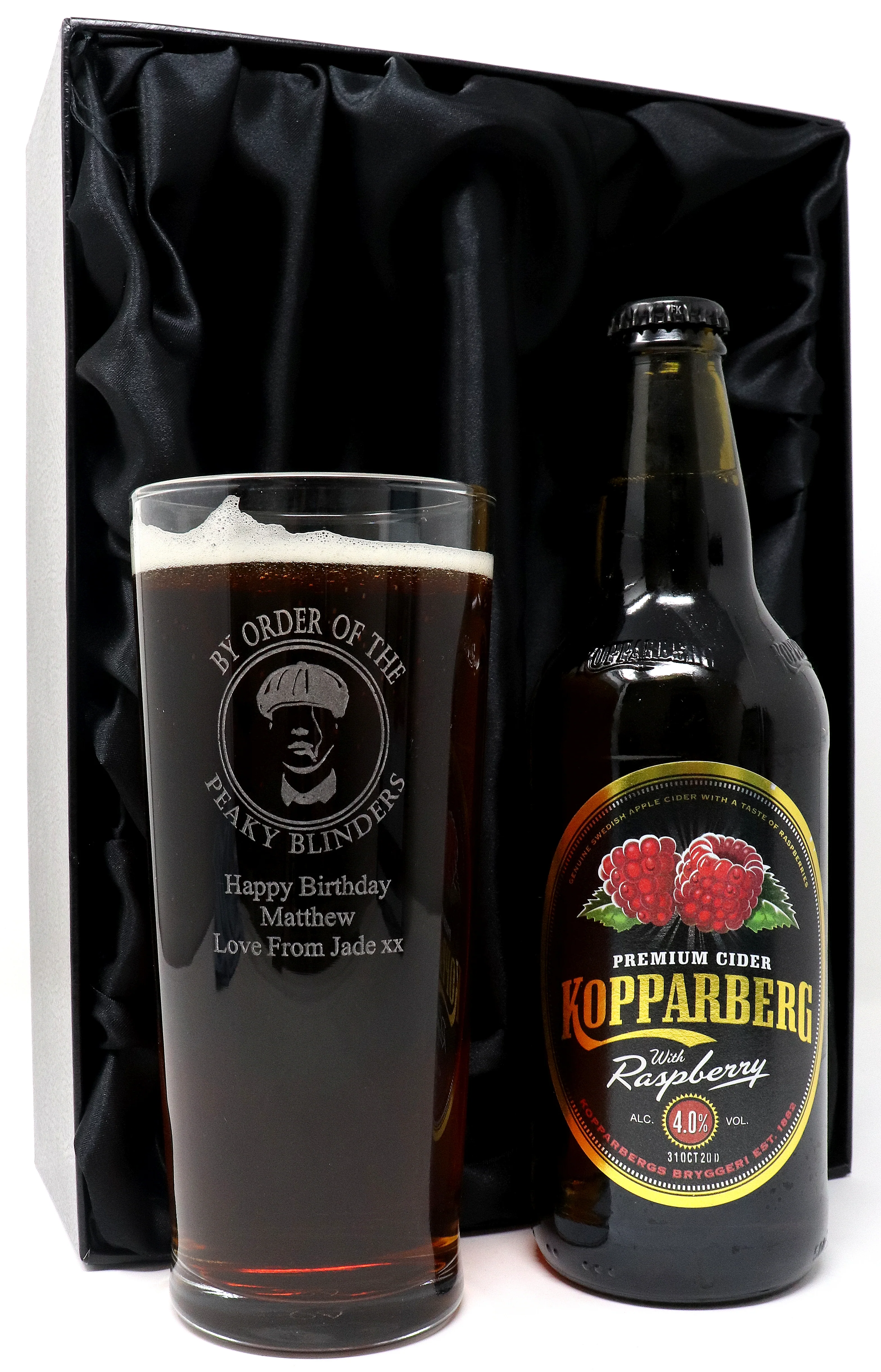 Personalised Pint Glass & Beer/Cider Gift Set - Peaky Blinders Design - Image 6