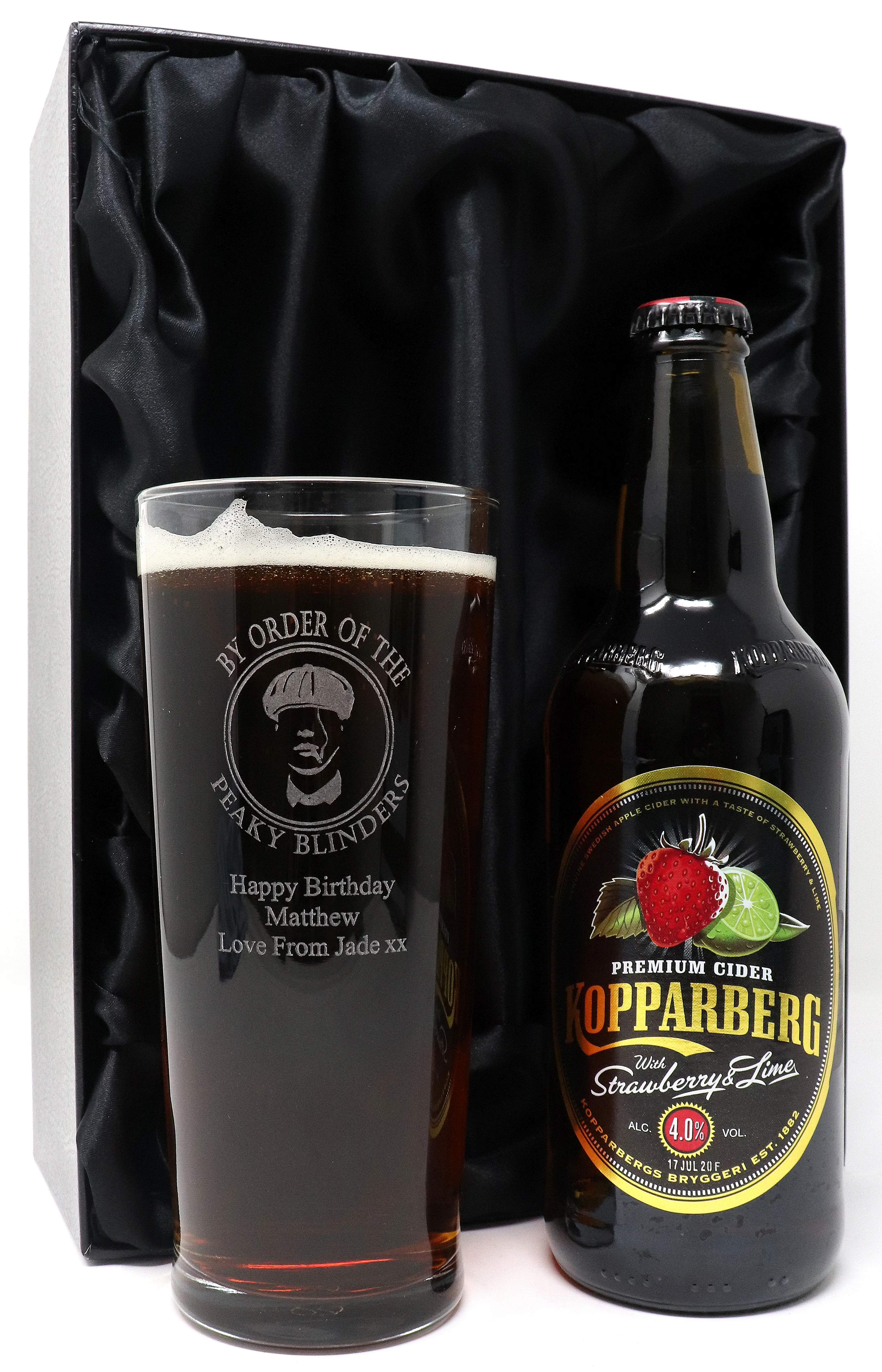 Personalised Pint Glass & Beer/Cider Gift Set - Peaky Blinders Design - Image 8