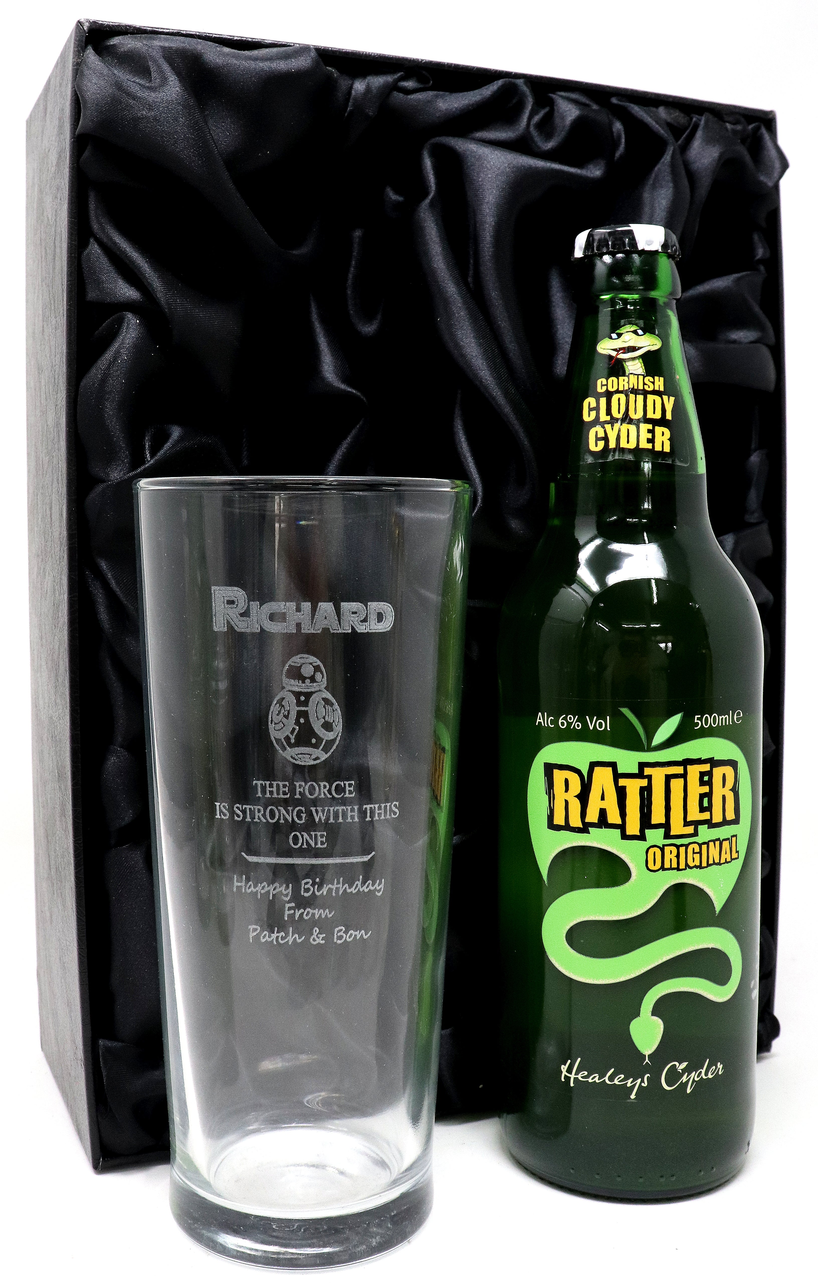 Personalised Pint Glass & Beer/Cider - Star Wars BB8 Design - Image 10