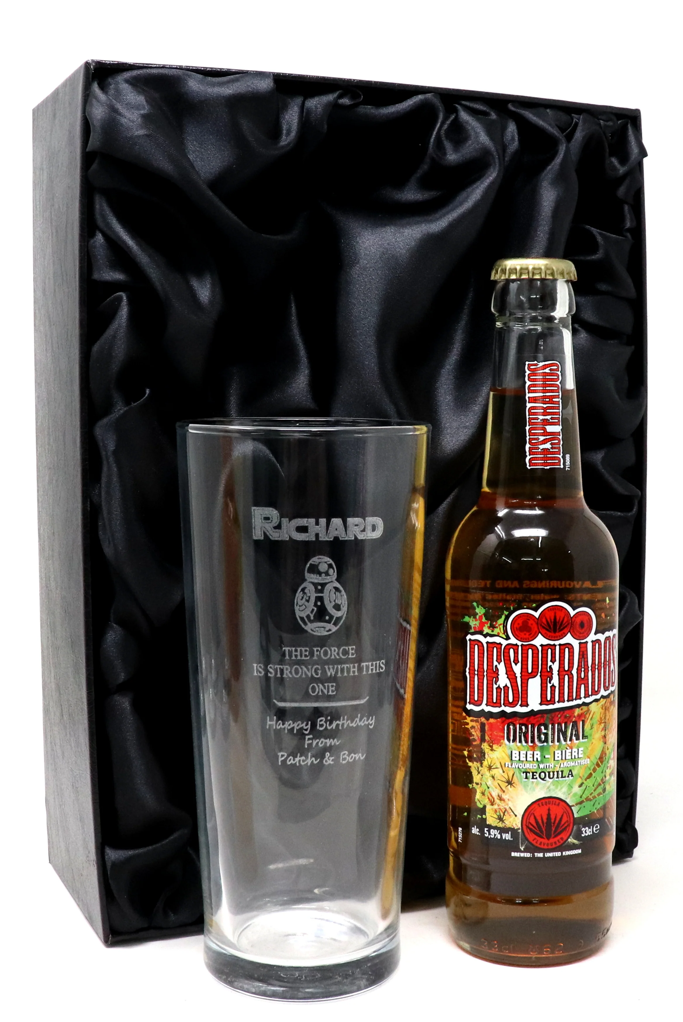 Personalised Pint Glass & Beer/Cider - Star Wars BB8 Design - Image 4