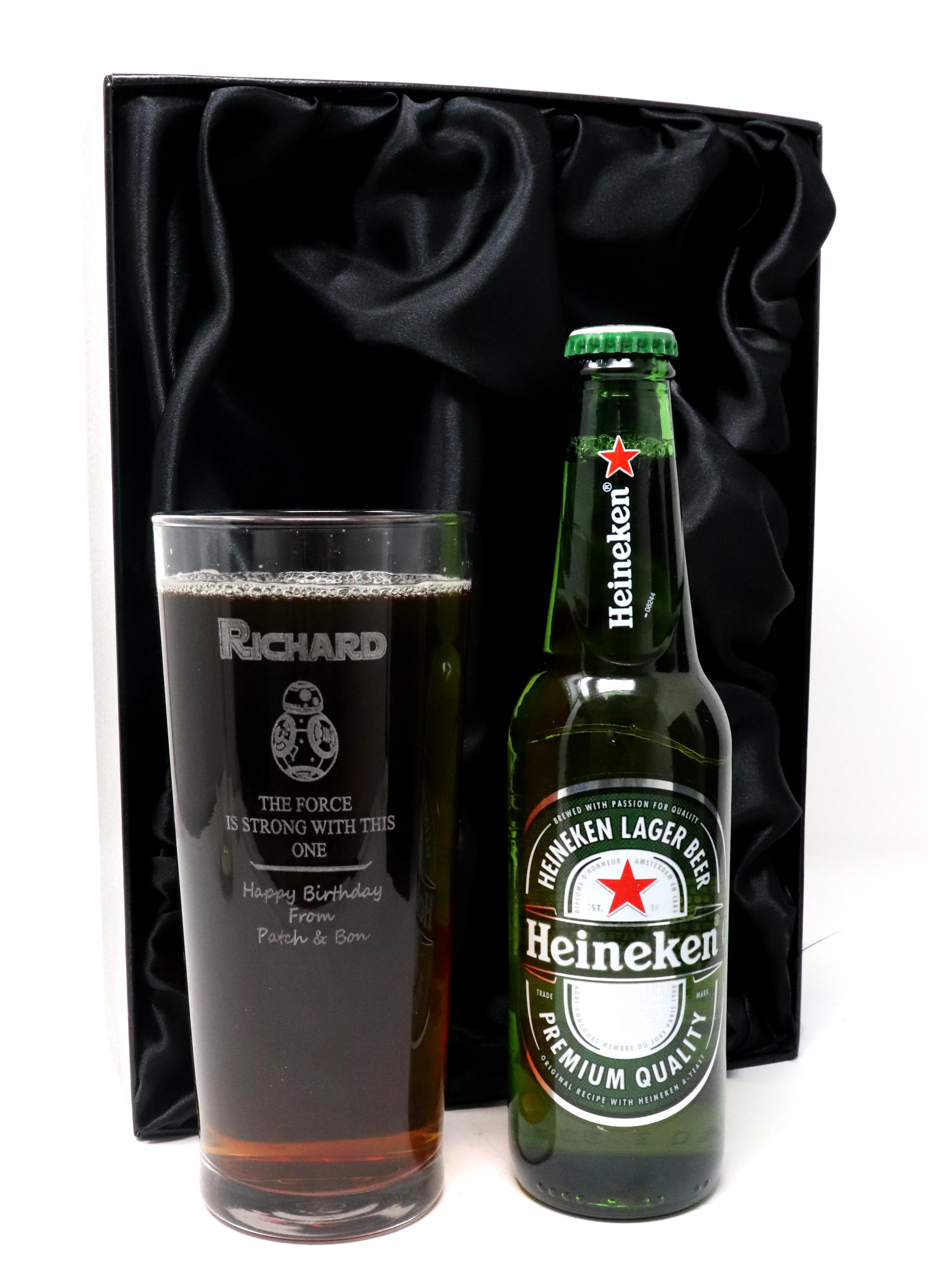 Personalised Pint Glass & Beer/Cider - Star Wars BB8 Design - Image 5
