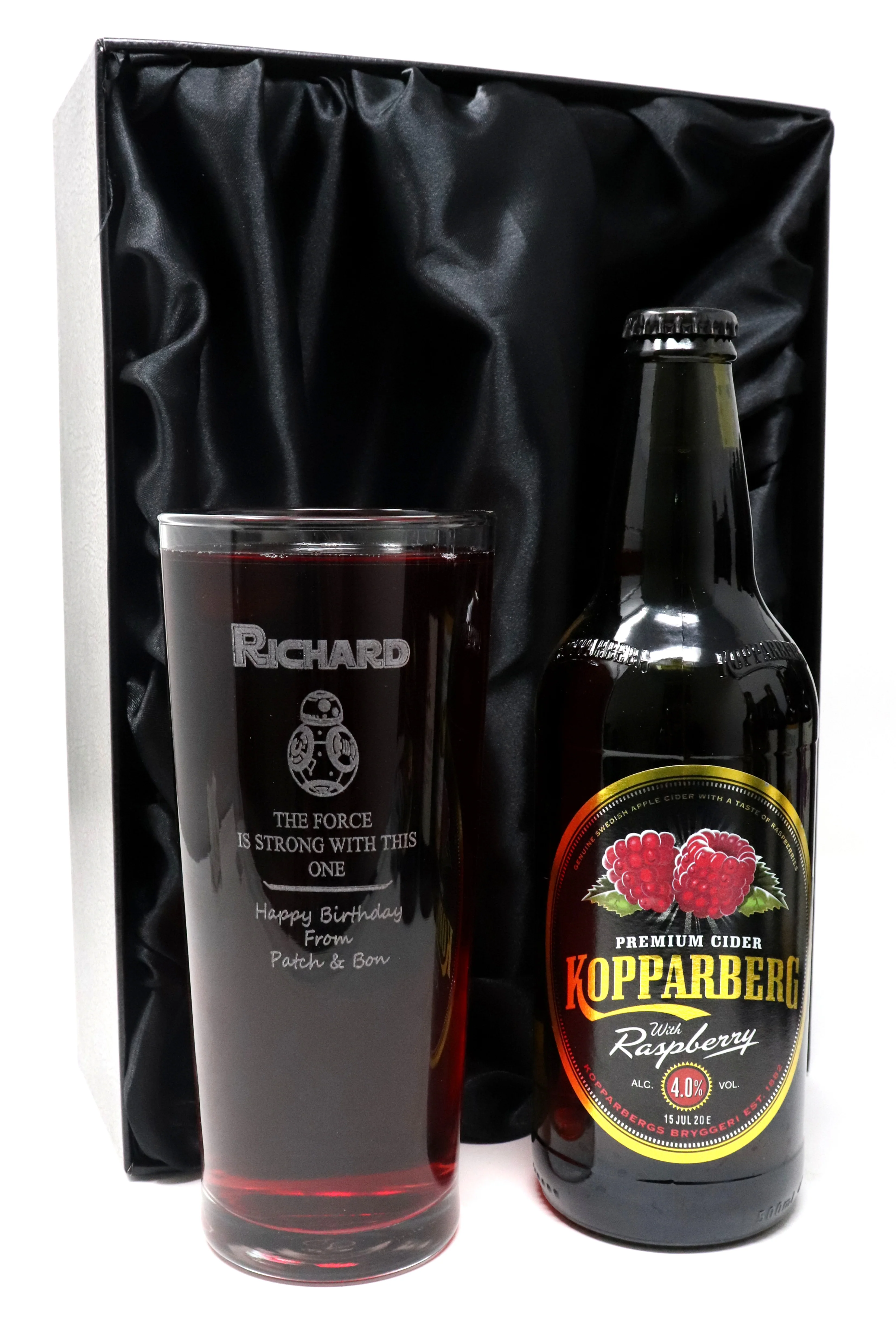 Personalised Pint Glass & Beer/Cider - Star Wars BB8 Design - Image 6