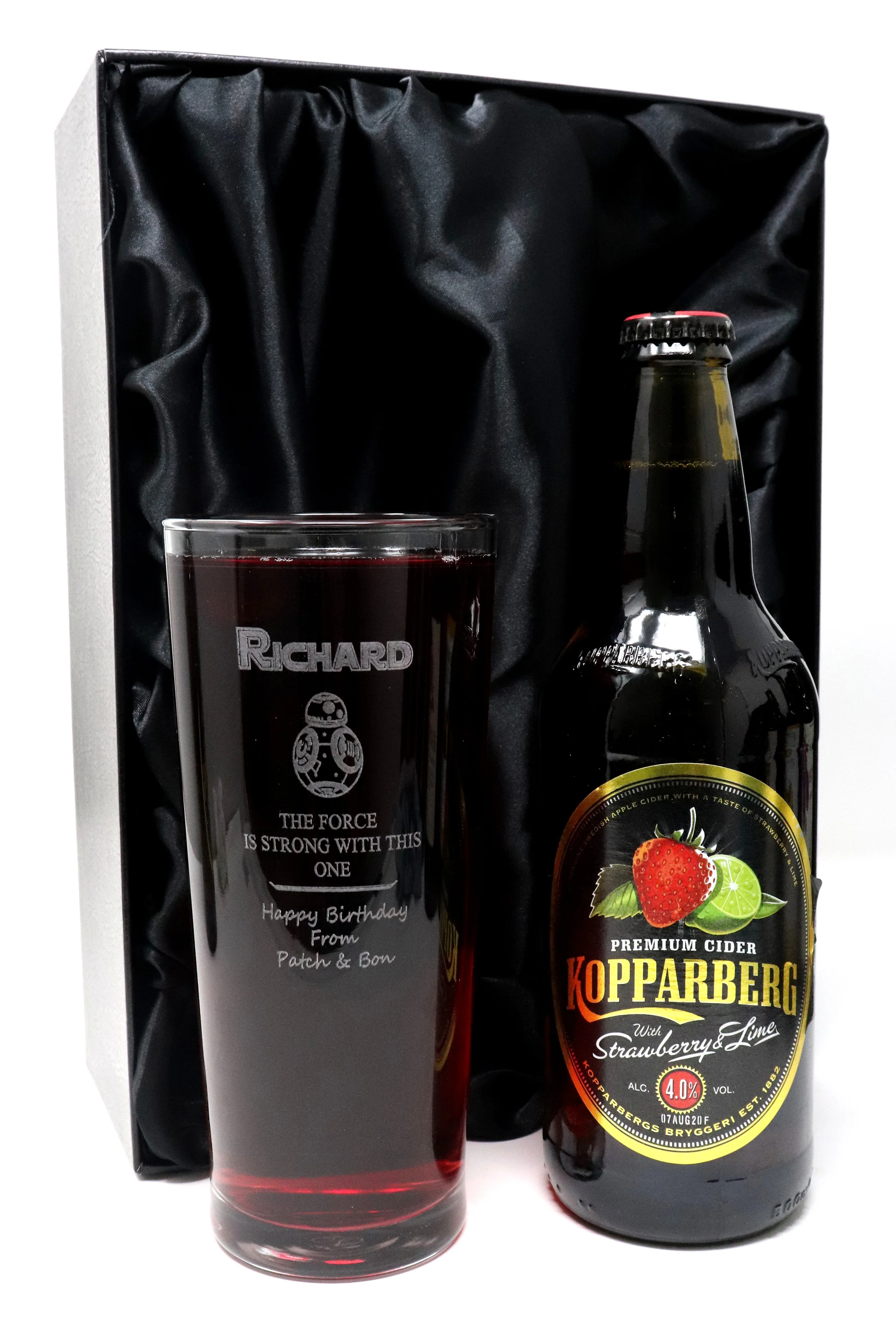 Personalised Pint Glass & Beer/Cider - Star Wars BB8 Design - Image 7