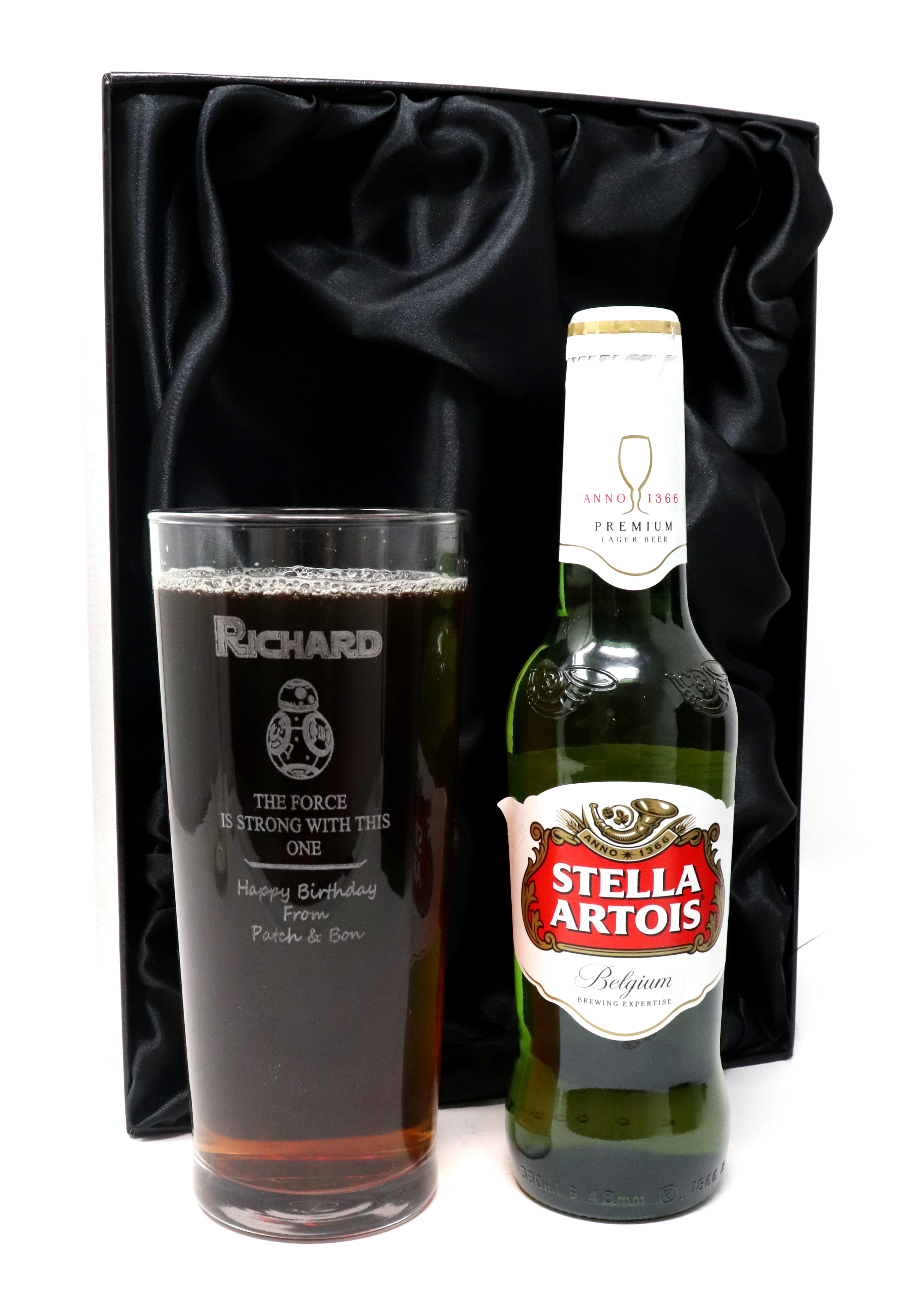 Personalised Pint Glass & Beer/Cider - Star Wars BB8 Design - Image 9