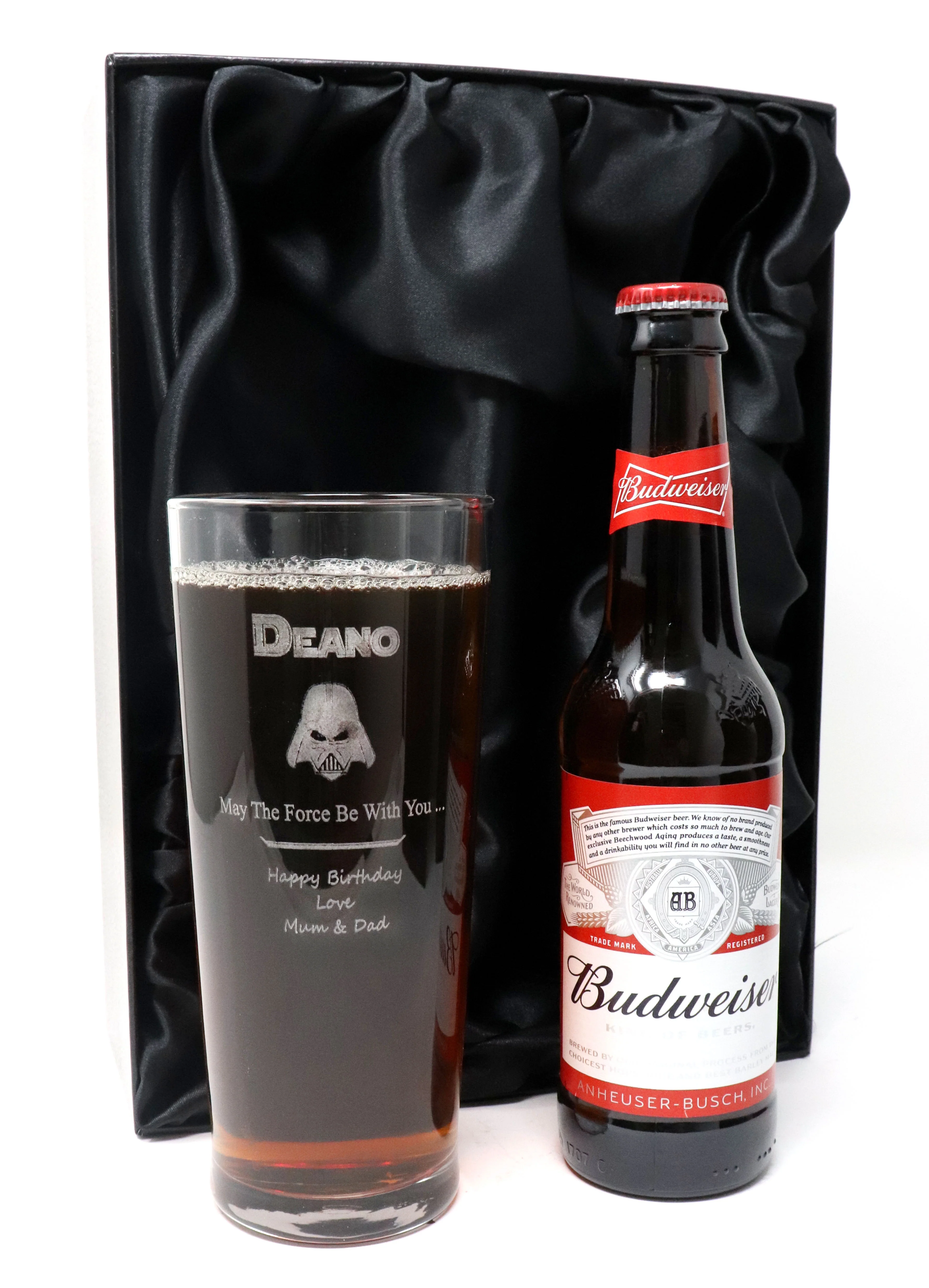Personalised Pint Glass & Beer/Cider Gift Set - Star Wars Darth Vader Design - Image 8