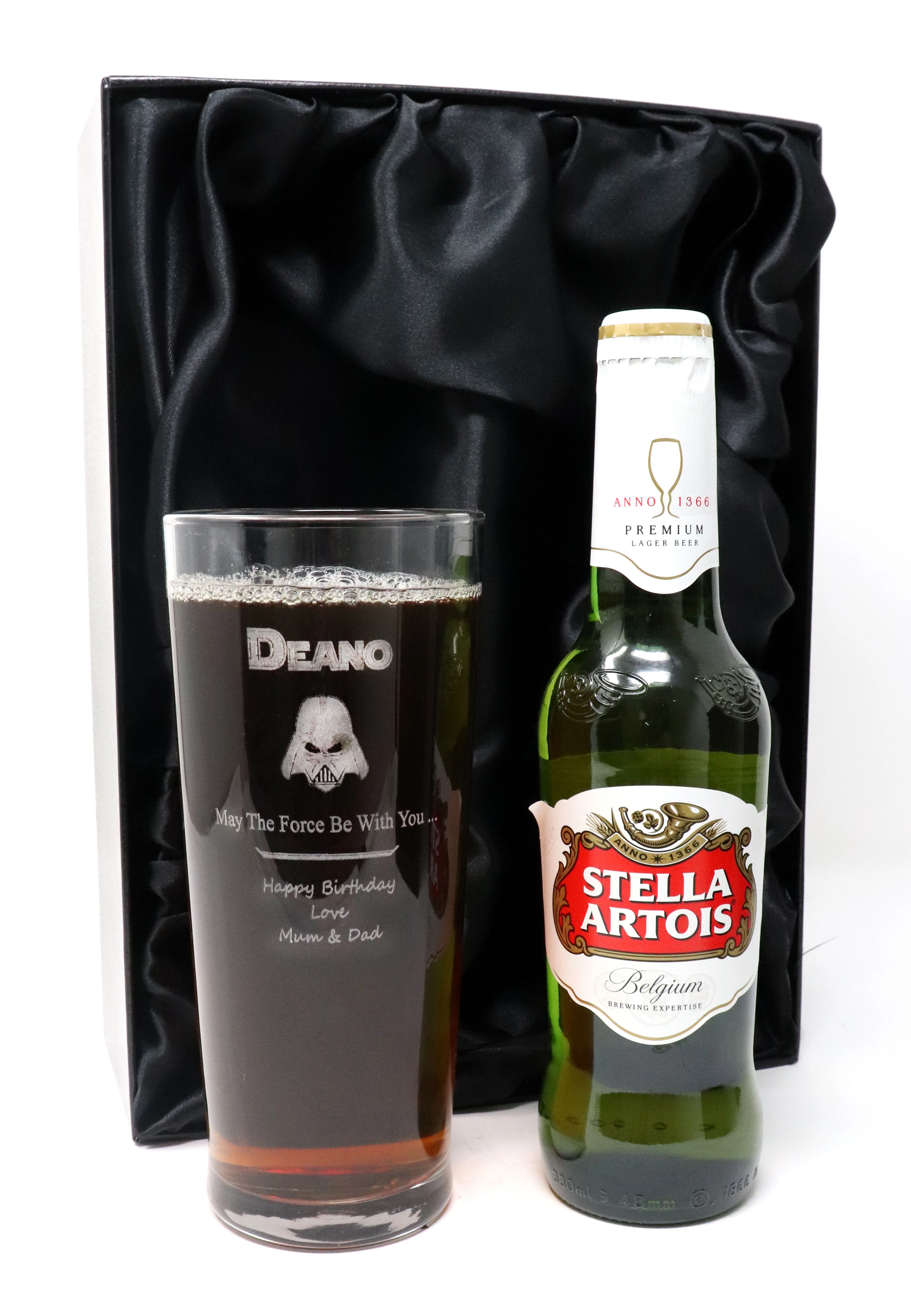 Personalised Pint Glass & Beer/Cider Gift Set - Star Wars Darth Vader Design - Image 9
