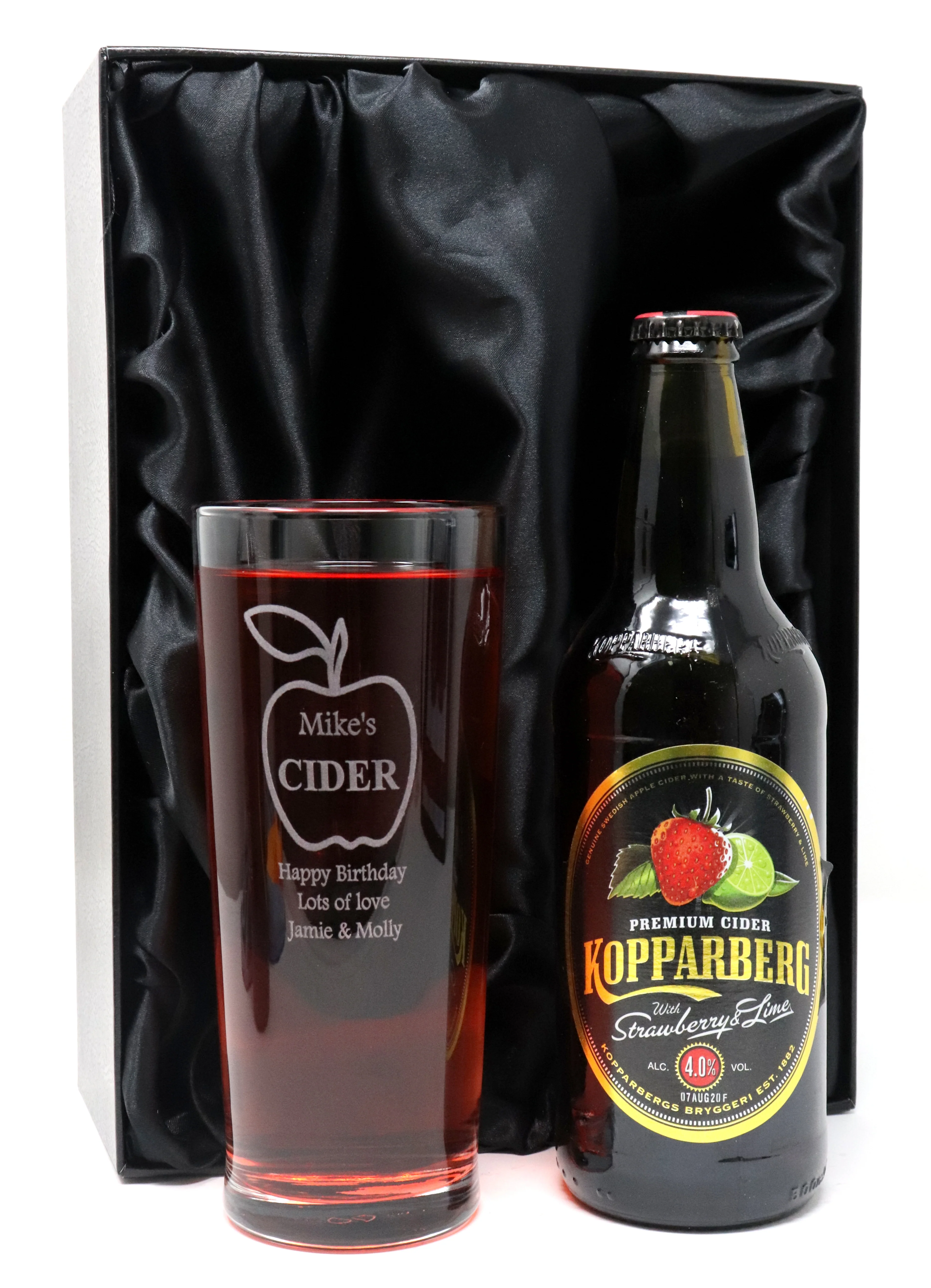 Personalised Pint Glass & Cider Gift Set - Apple Cider Design - Image 5