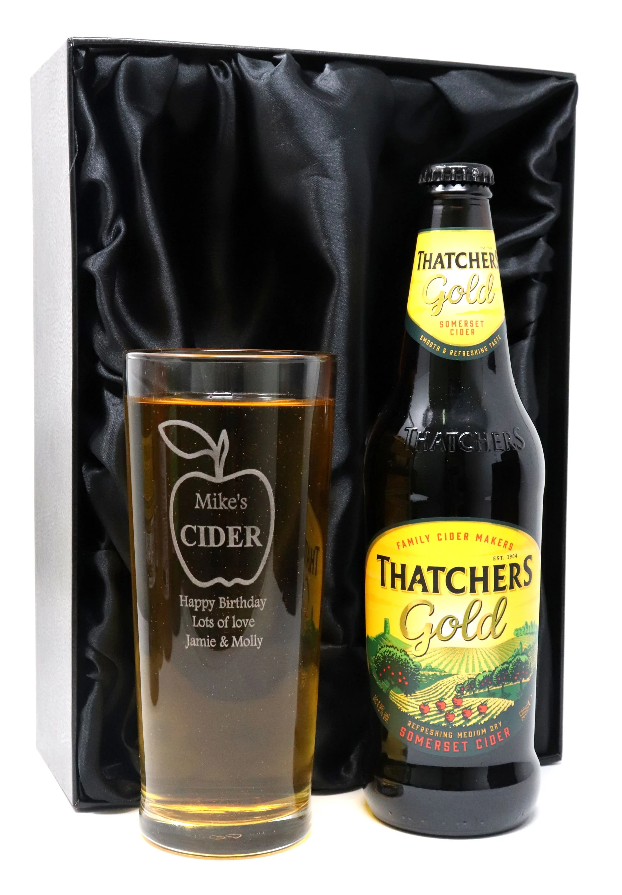 Personalised Pint Glass & Cider Gift Set - Apple Cider Design - Image 6
