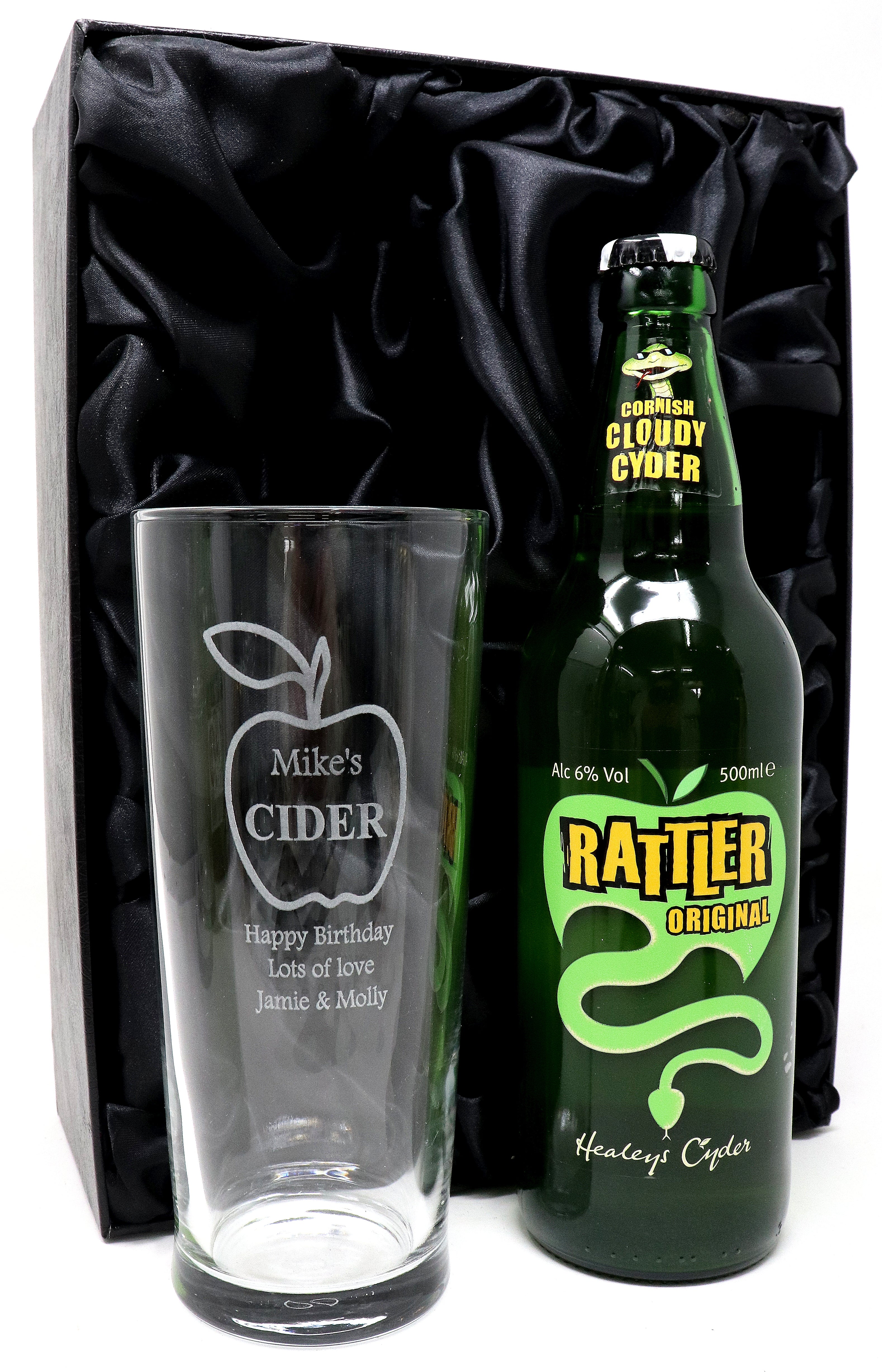 Personalised Pint Glass & Cider Gift Set - Apple Cider Design - Image 8
