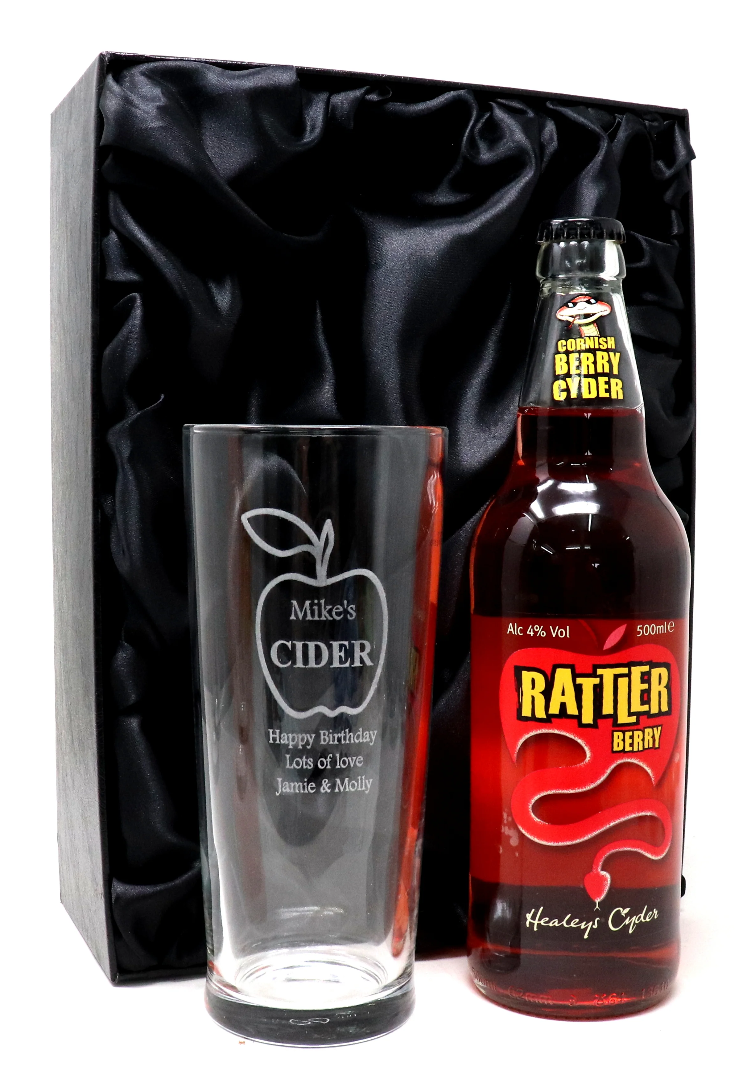 Personalised Pint Glass & Cider Gift Set - Apple Cider Design - Image 9