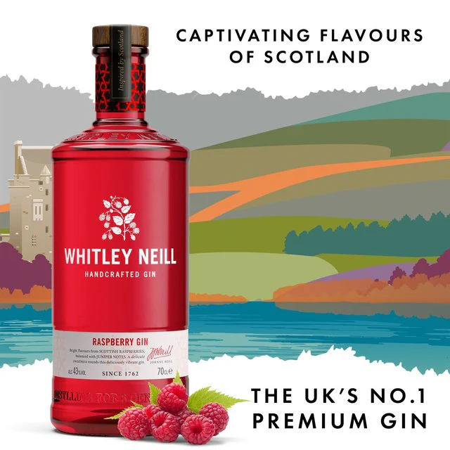 Personalised Pair of Crystal Highballs & 70cl Whitley Neill Raspberry Gin - Image 4