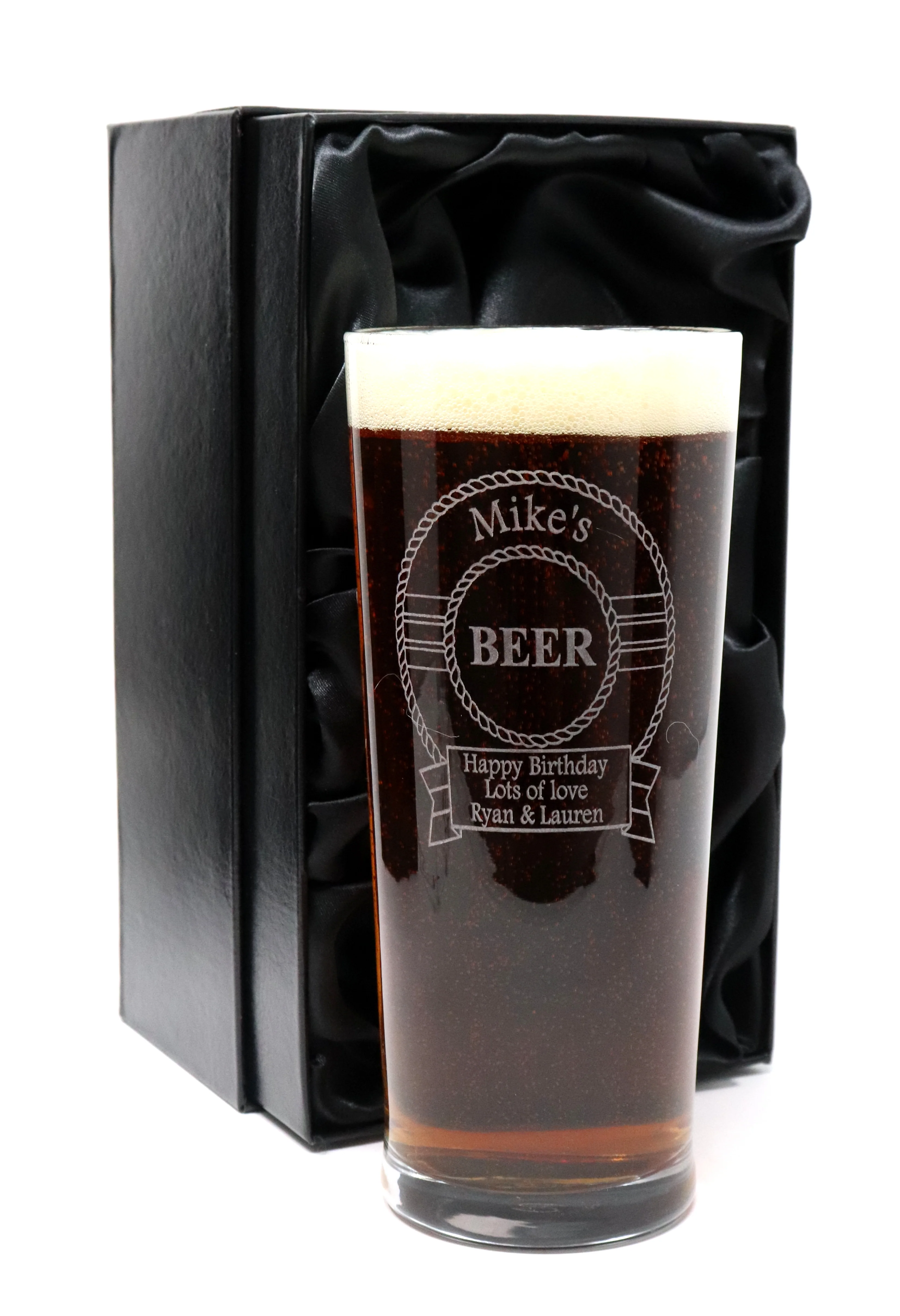 Personalised Engraved Pint Glass - Beer Design - Image 3