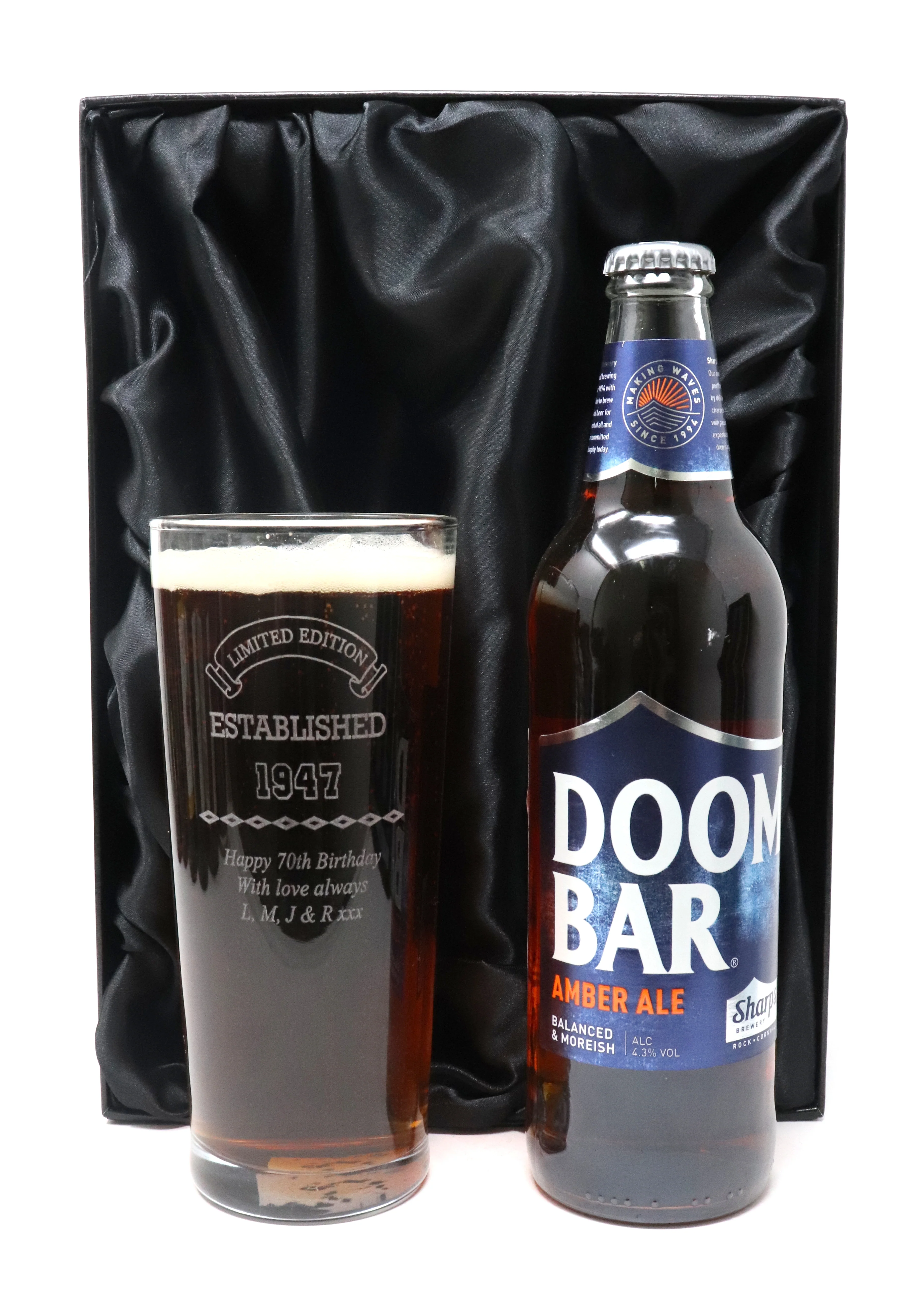 Personalised Pint Glass & Beer/Cider - Established Birthday Design - Image 21