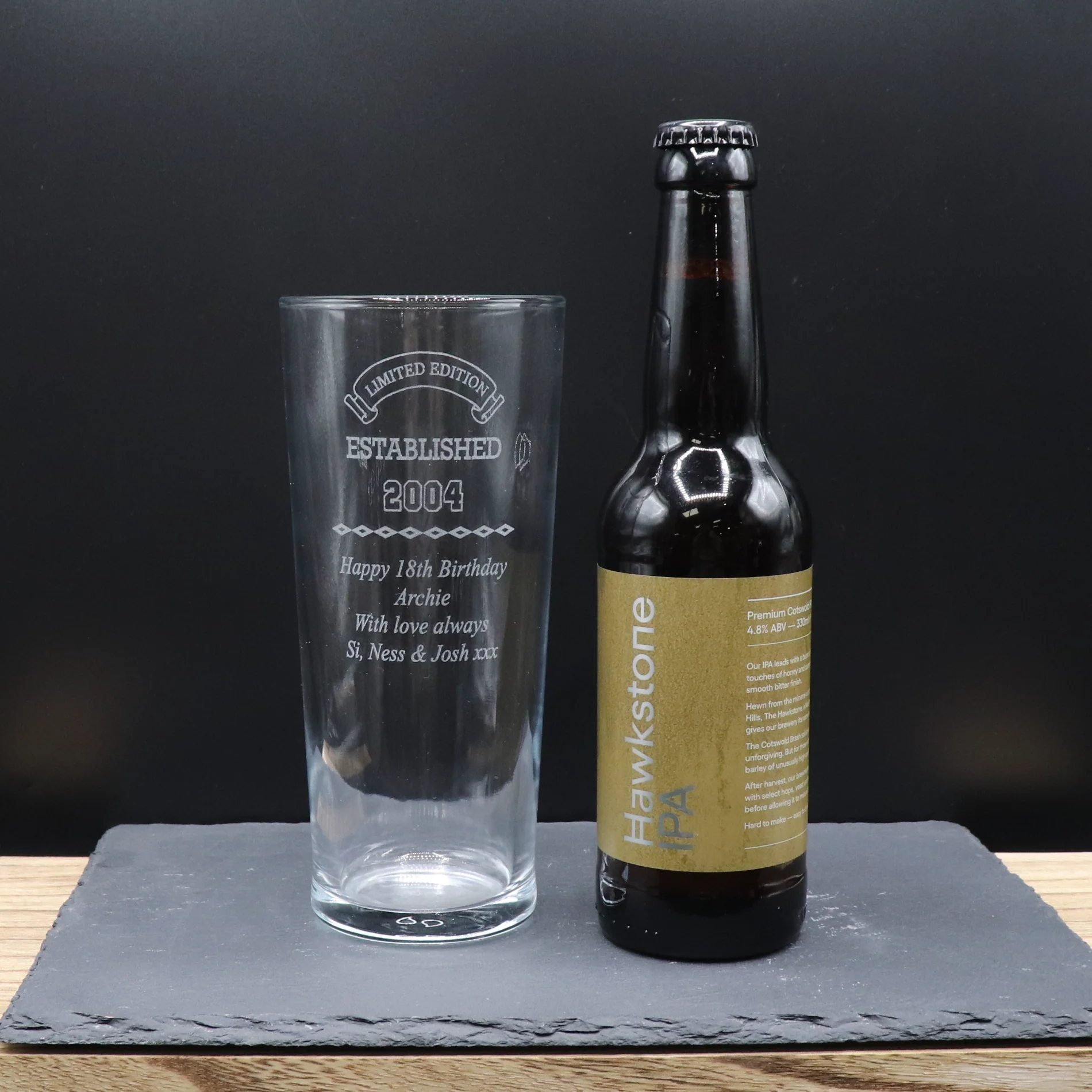Personalised Pint Glass & Beer/Cider - Established Birthday Design - Image 26