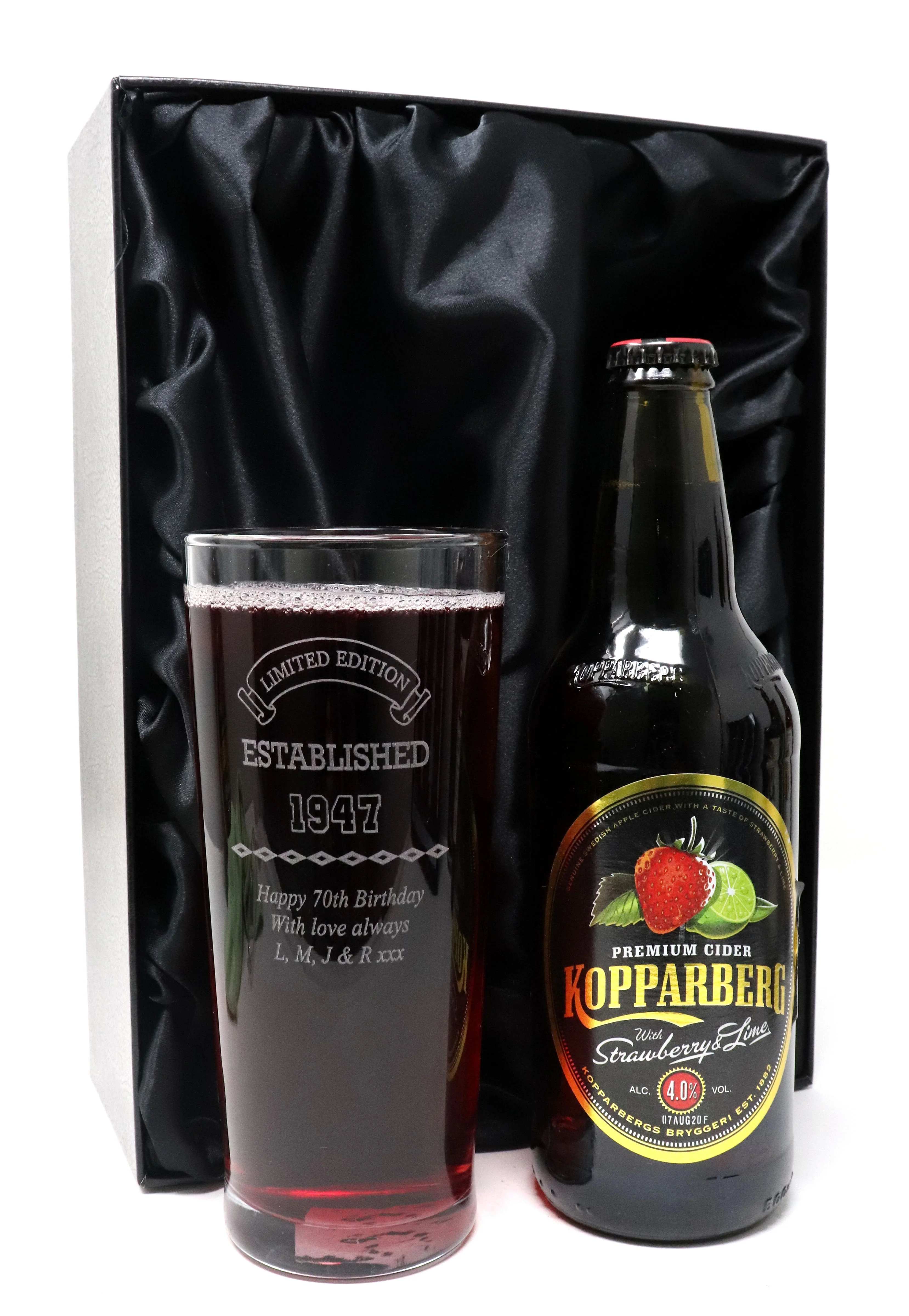 Personalised Pint Glass & Beer/Cider - Established Birthday Design - Image 9