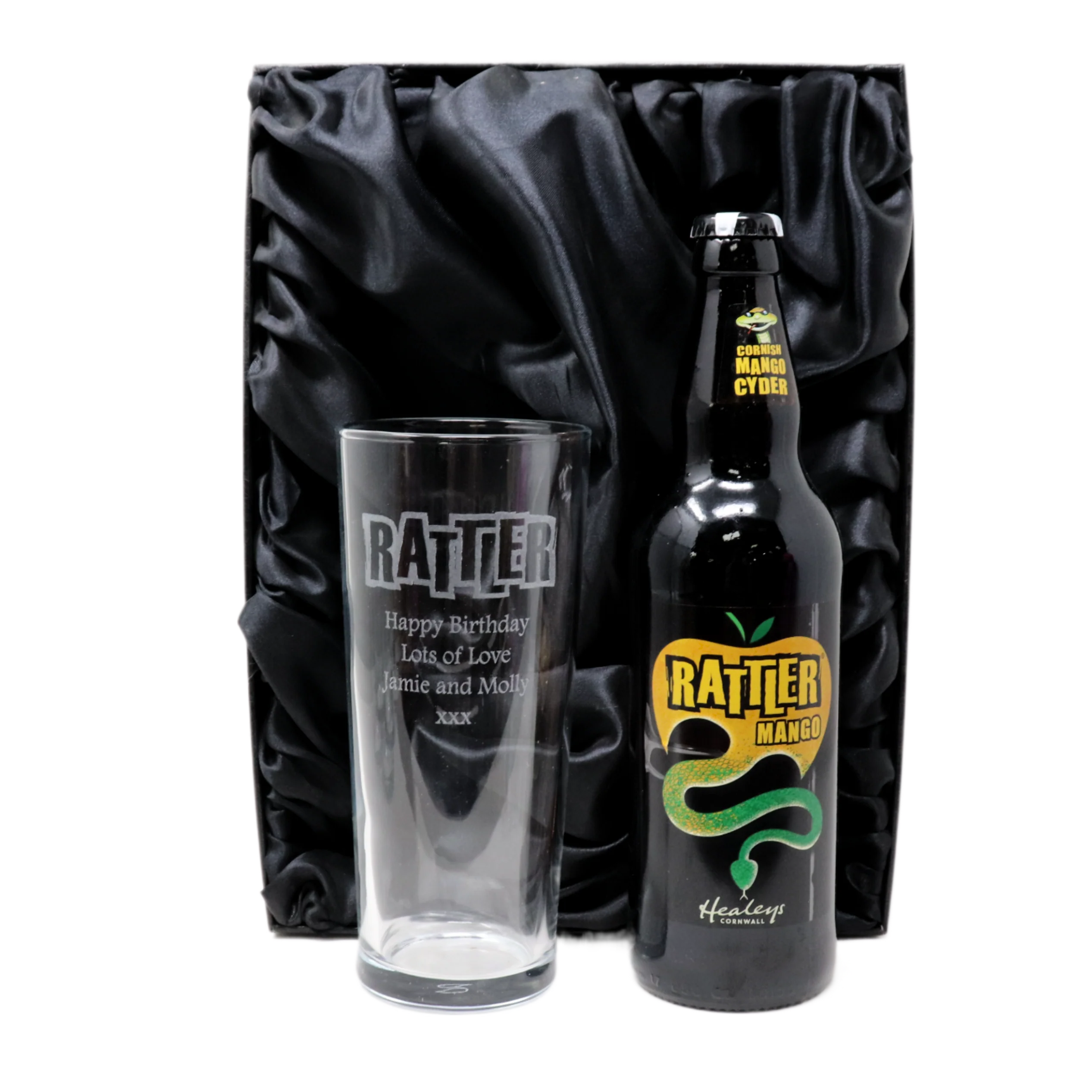 Personalised Pint Glass & Cider Gift Set - Rattler Cyder Design - Image 7