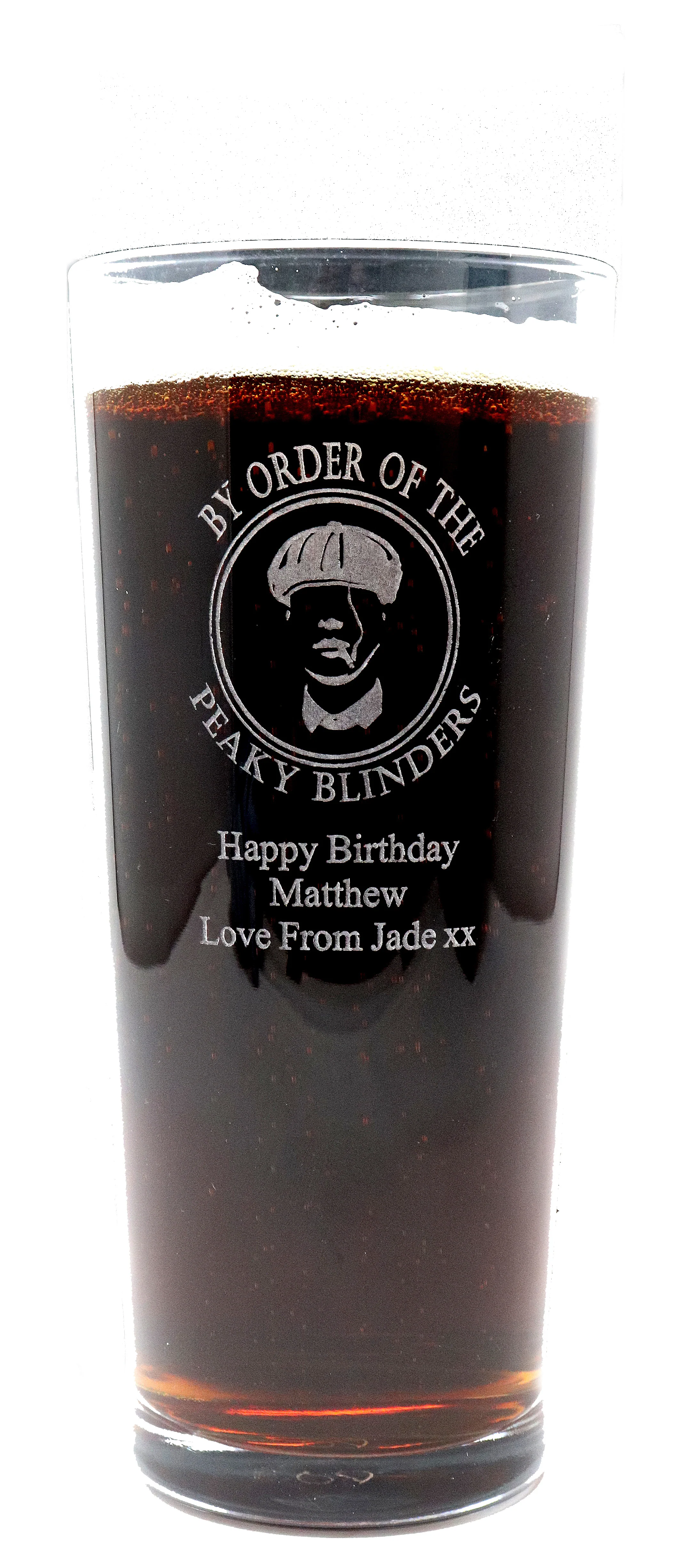 Personalised Engraved Peaky Blinders Pint Glass - Image 2
