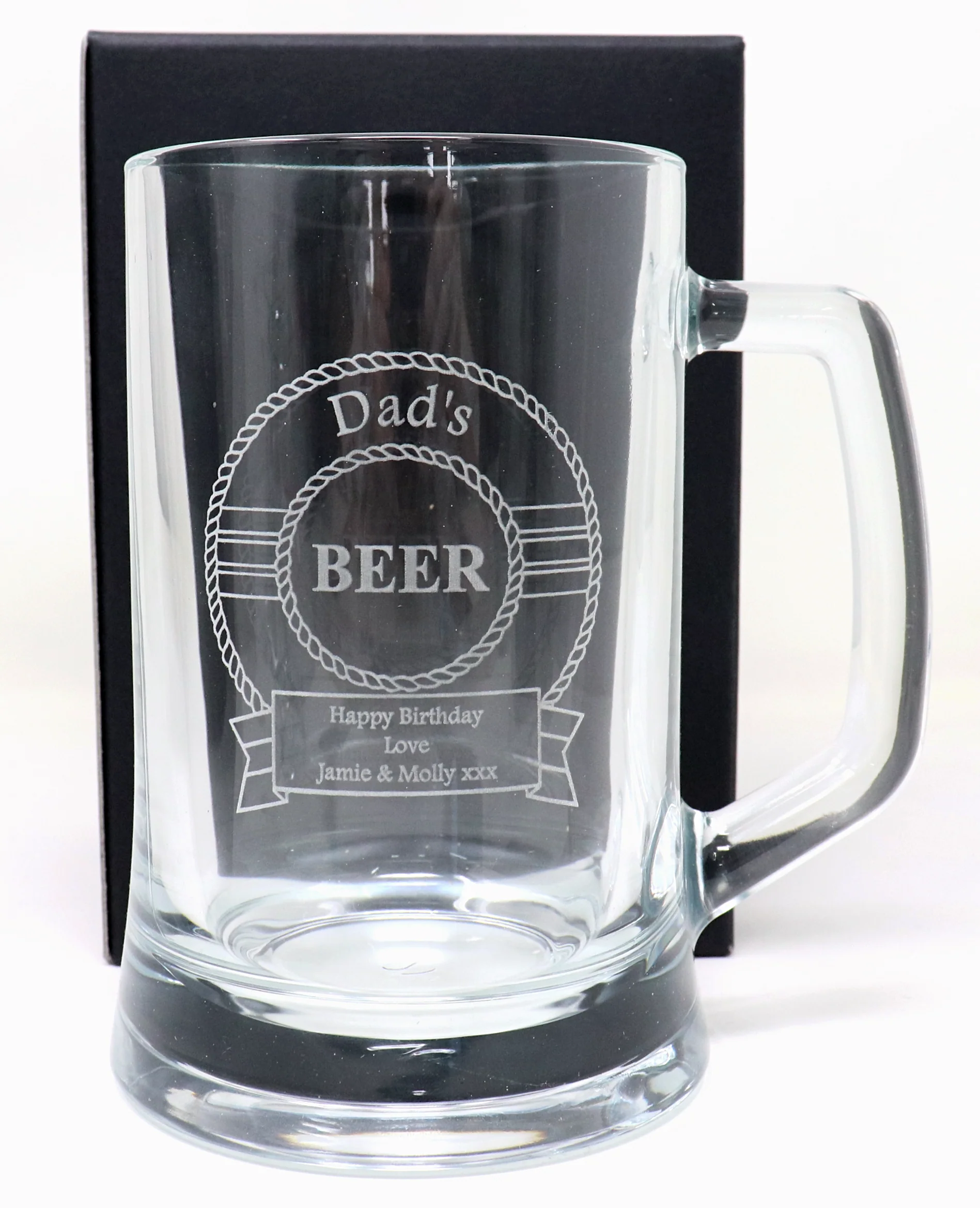 Personalised Pint Glass Tankard & 6 Bottles of Hawkstone Beer Gift Set - Beer Design - Image 2